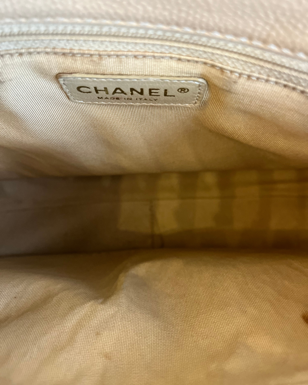 Chanel Beige Caviar Leather GST GHW