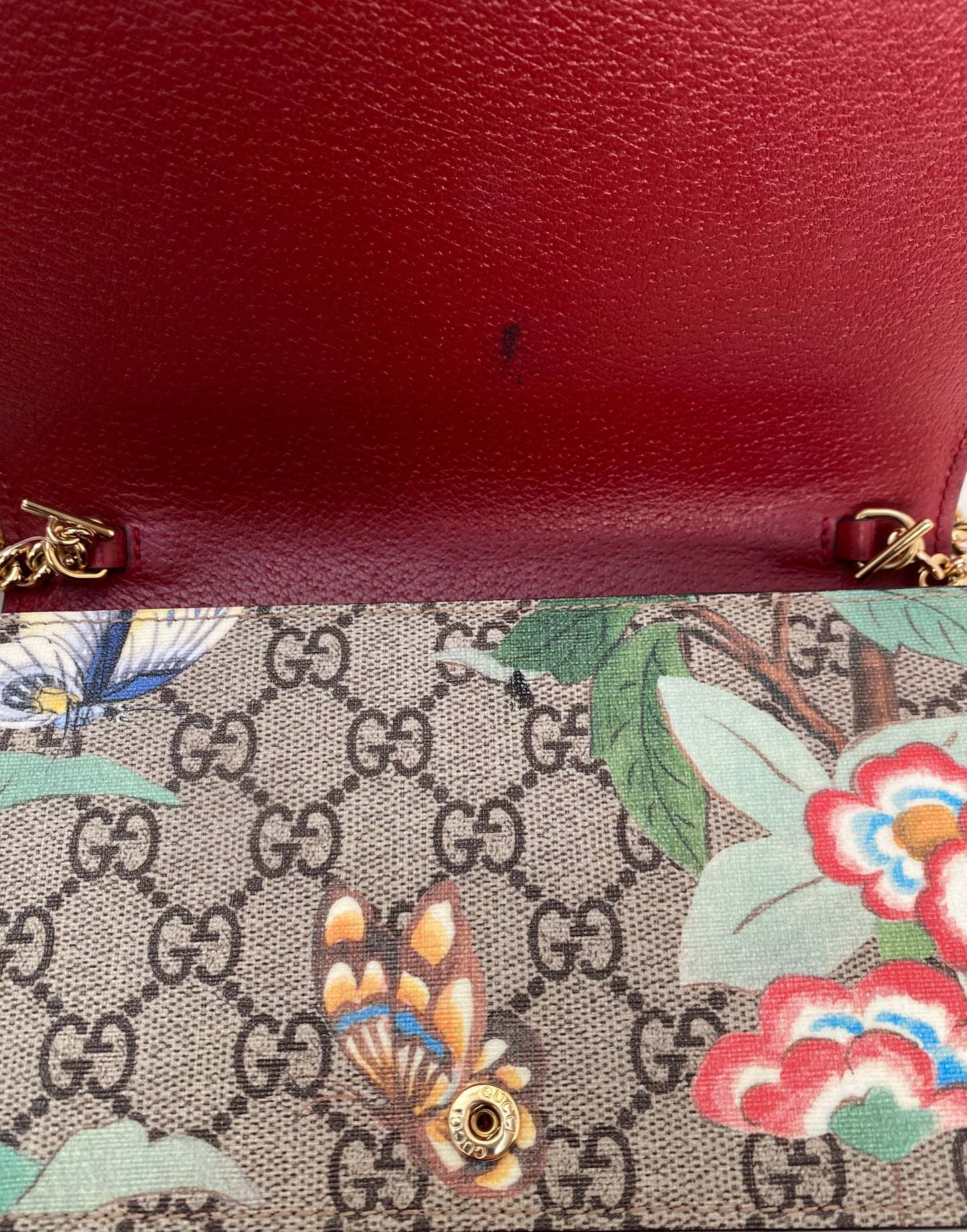 Gucci Tian GG Wallet On The Chain Bag GHW