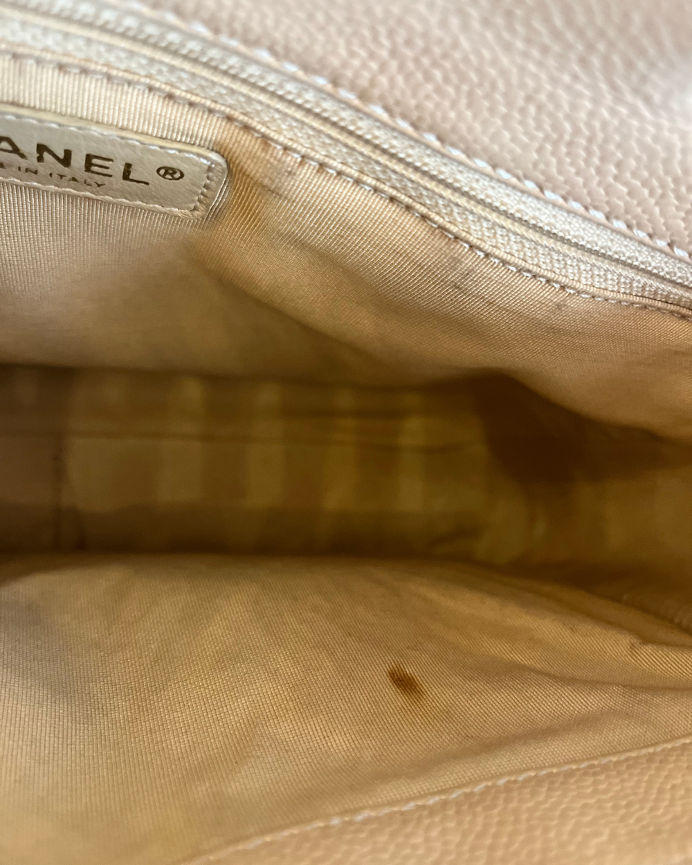 Chanel Beige Caviar Leather GST GHW