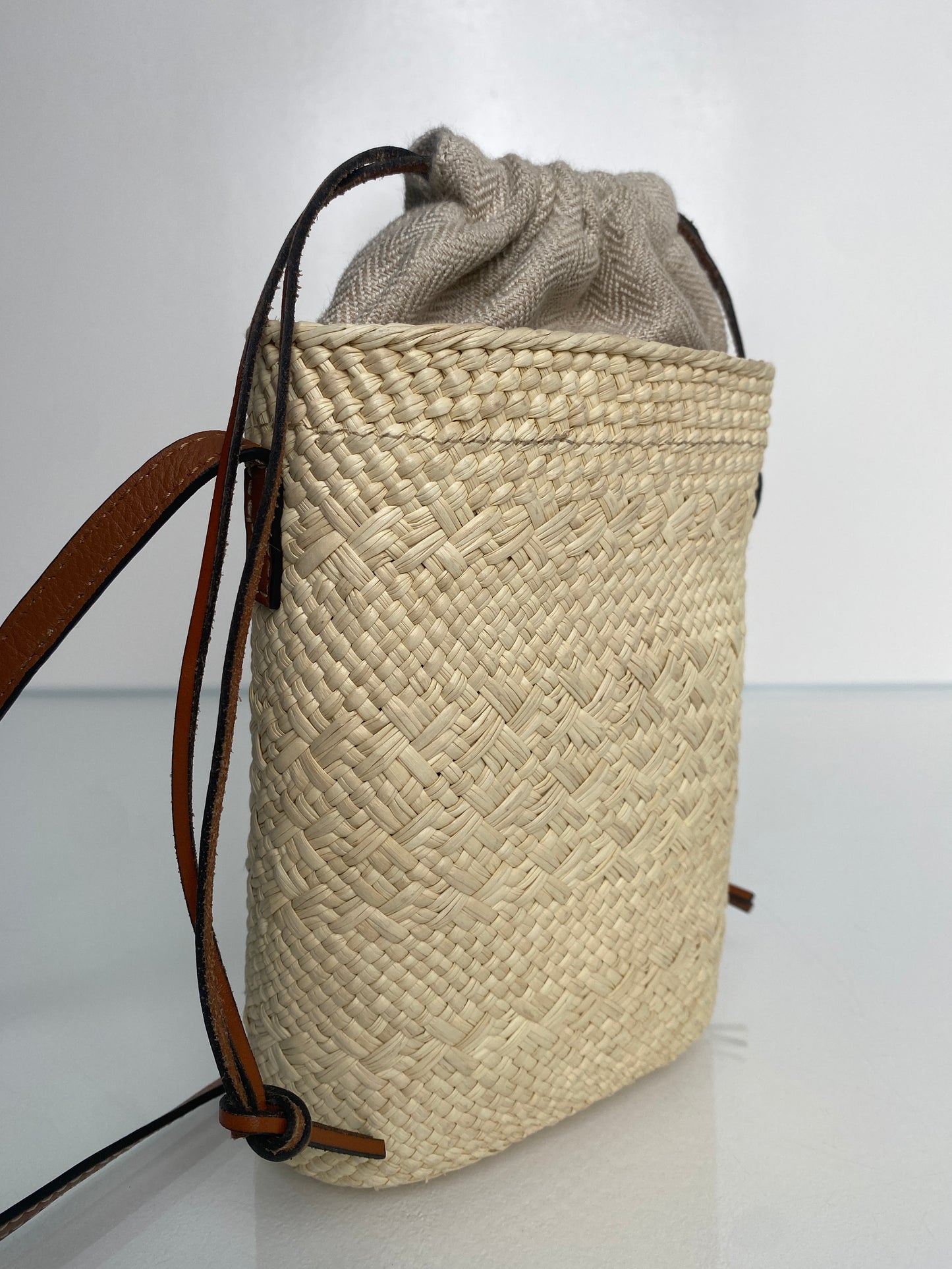 Loewe Square Pocket Raffia Crossbody Bag