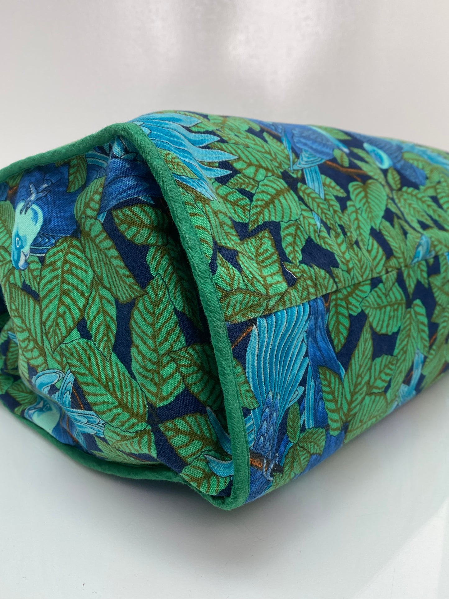 Hermes Green & Blue Birds Large Tote