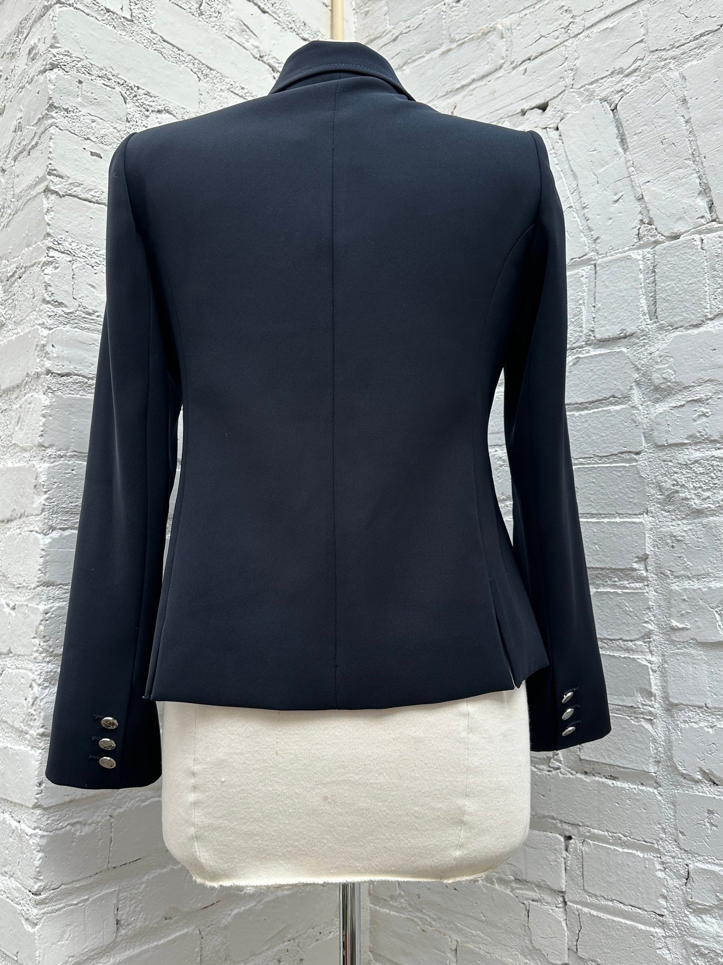 Louis Vuitton Navy & Silver Button Blazer, 36