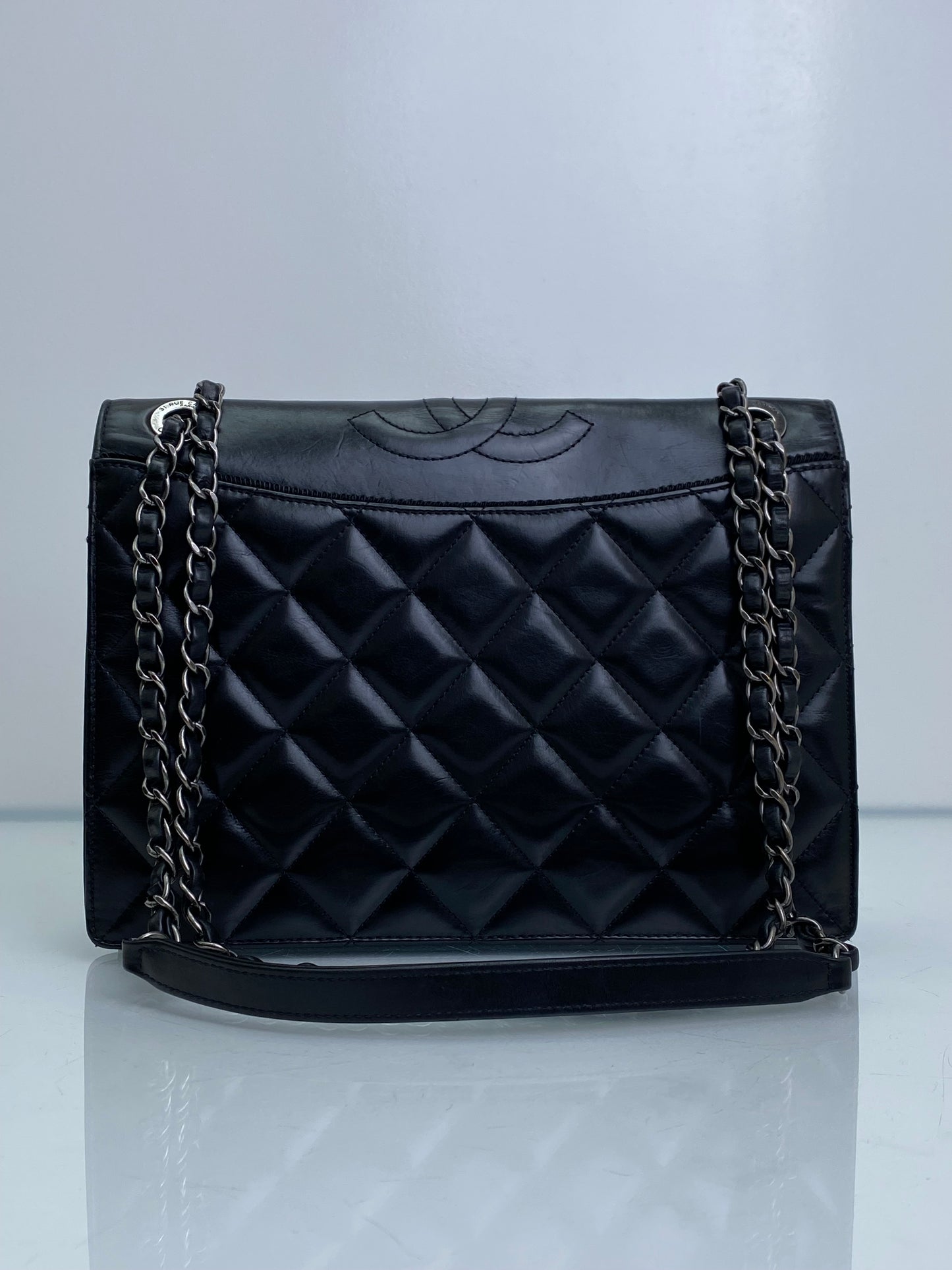 Chanel Black Ballerine Quilted Calfskin Medium Flap Bag RHW #21
