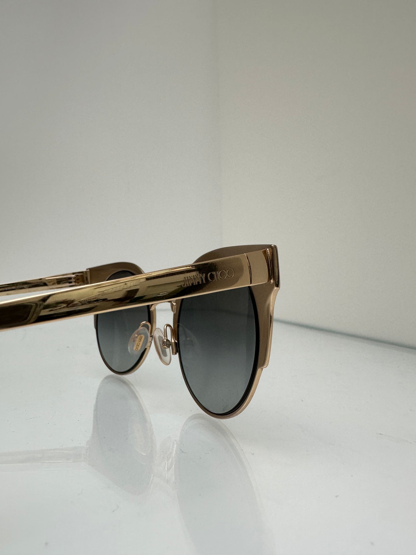Jimmy Choo Black Sparkle & Gold Sunglasses
