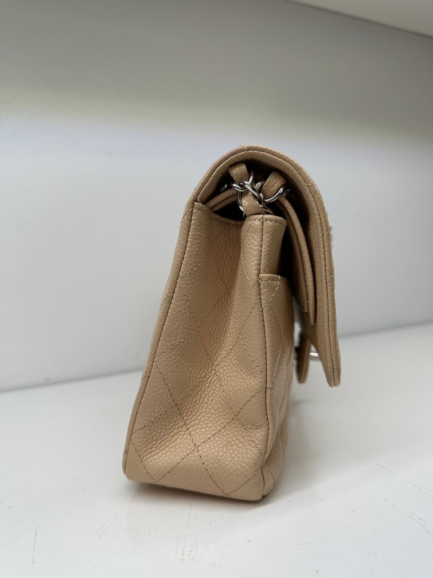 Chanel Medium Beige Caviar SHW