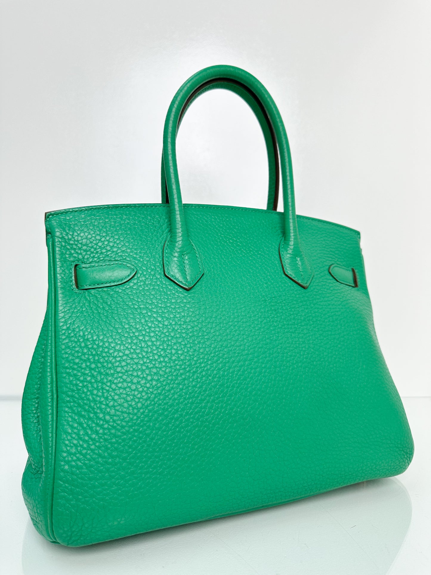 Hermes Birkin 30 Menthe Clemence GHW #P