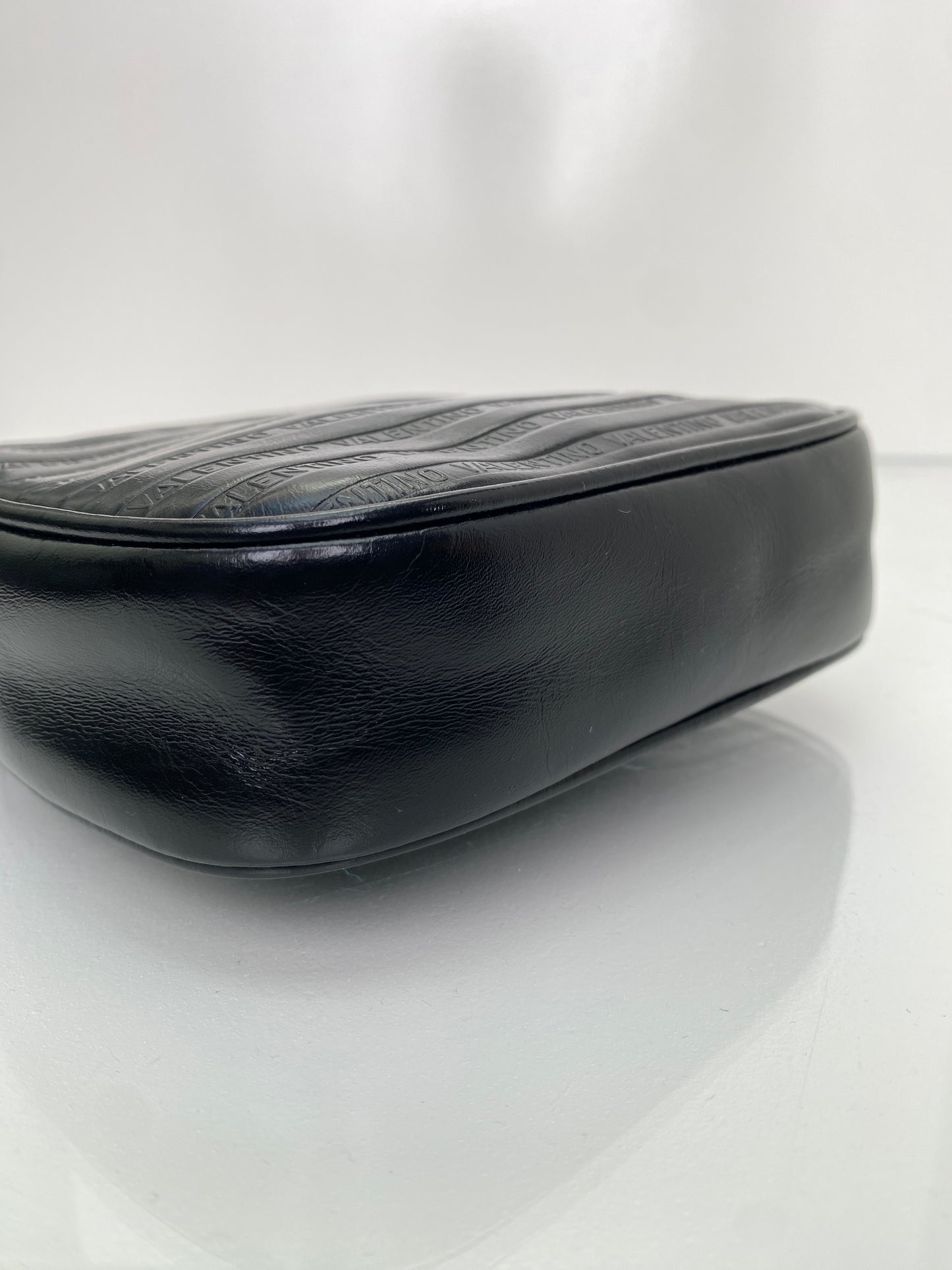 Mario Valentino Vintage Black Crossbody Bag GHW