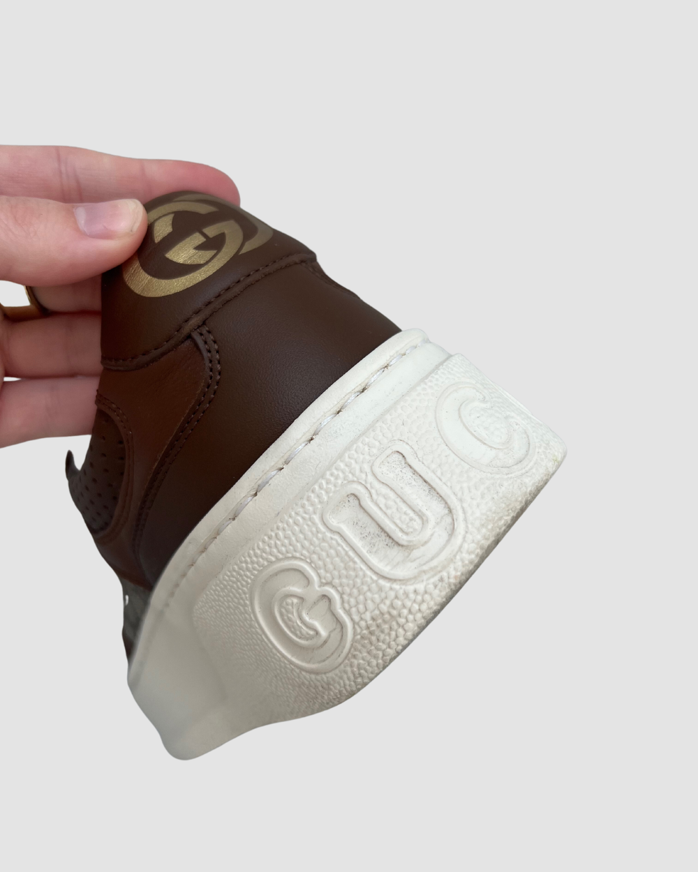 Gucci GG Canvas Leather Sneaker, 37