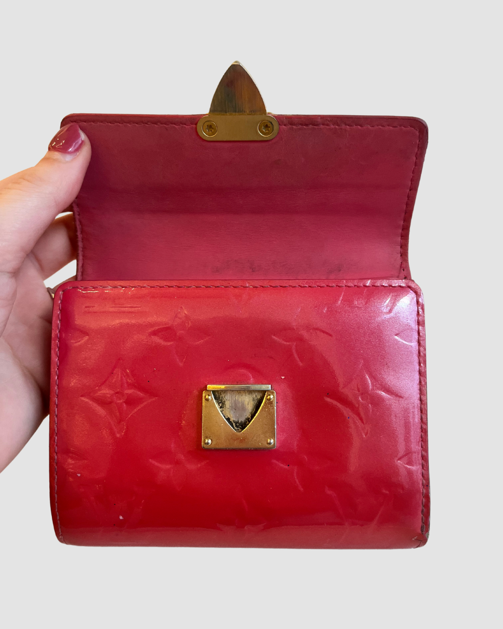 Louis Vuitton Vernis Hot Pink Snap Wallet
