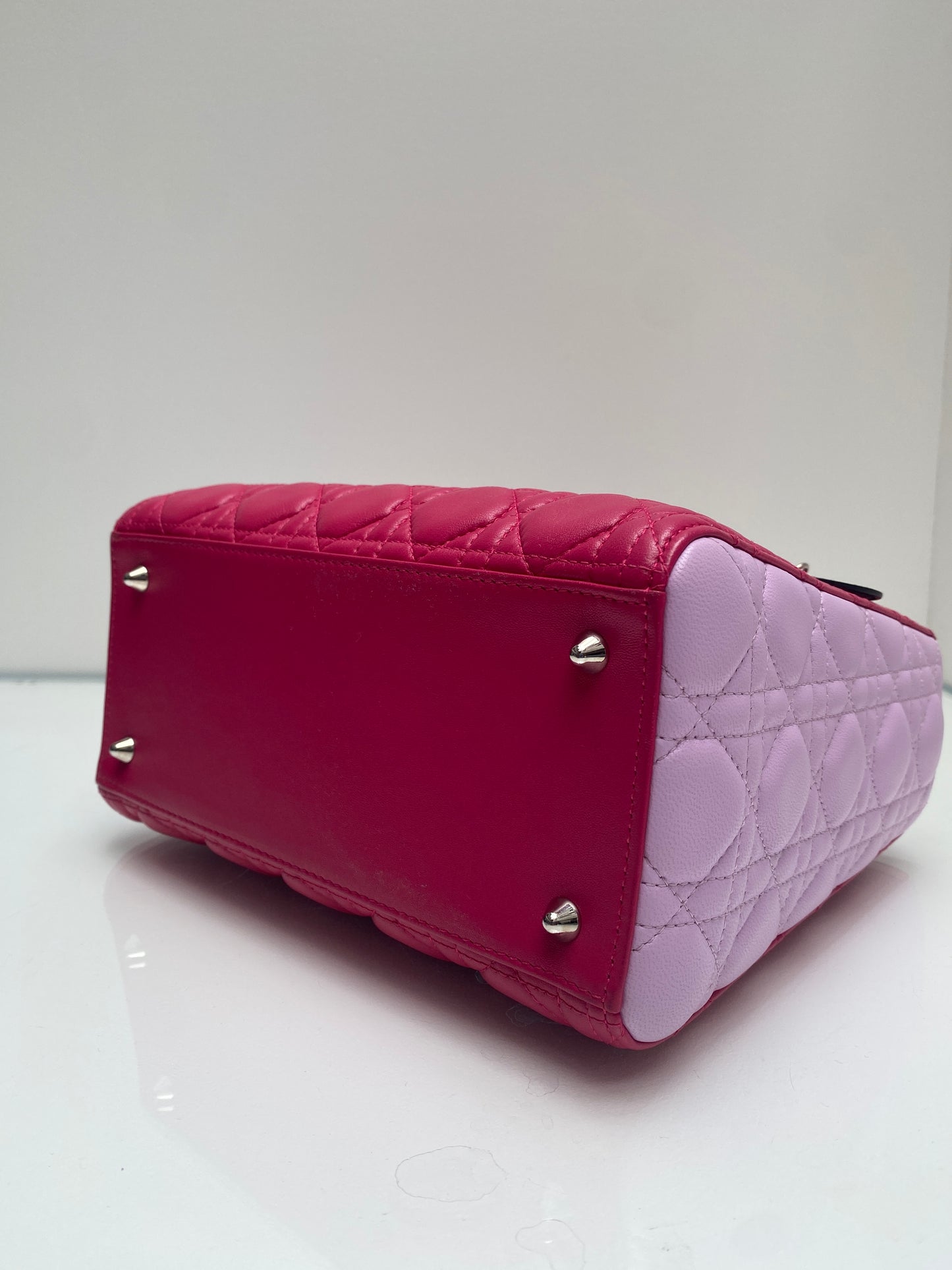 Christian Dior Lady Dior Pink/Black Medium