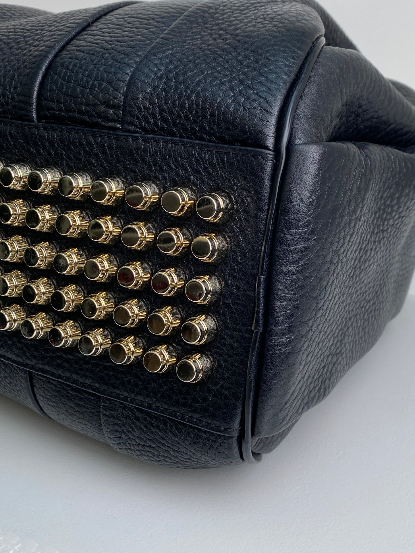 Alexander Wang Black Studded Mini Duffle Bag GHW