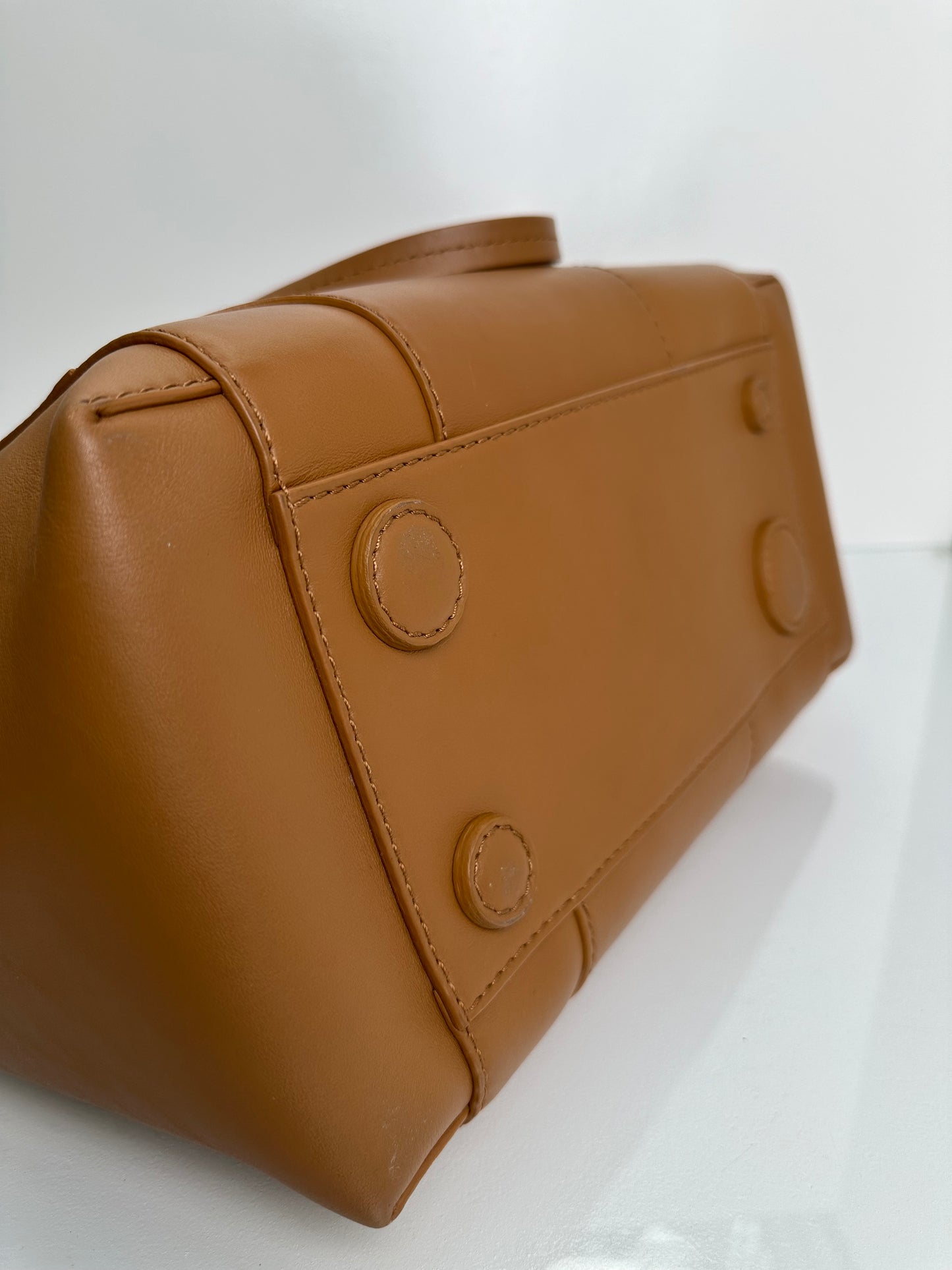 Off-White Tan Leather Tote