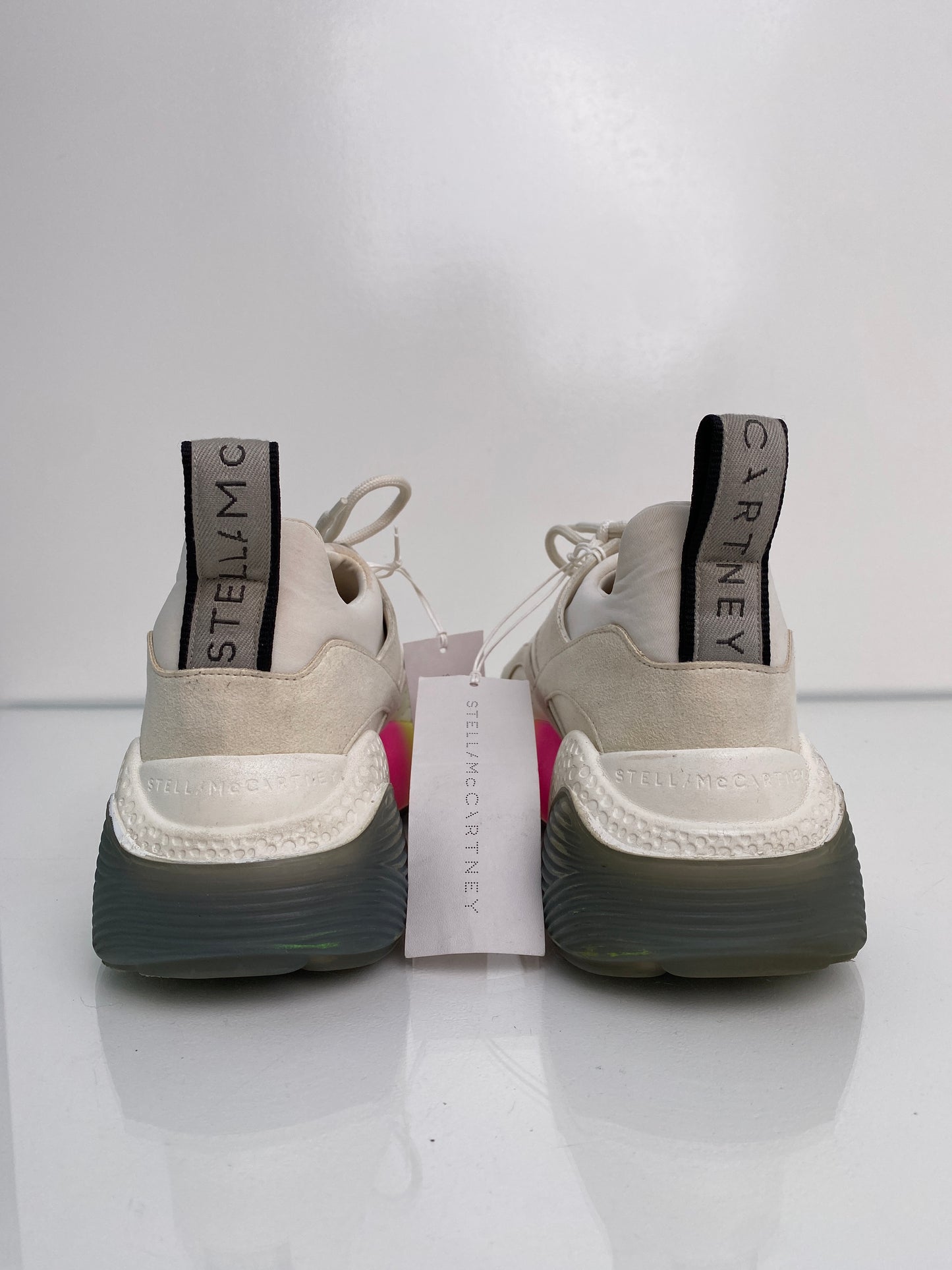 Stella McCartney White Eclypse Rainbow Sneakers, 40
