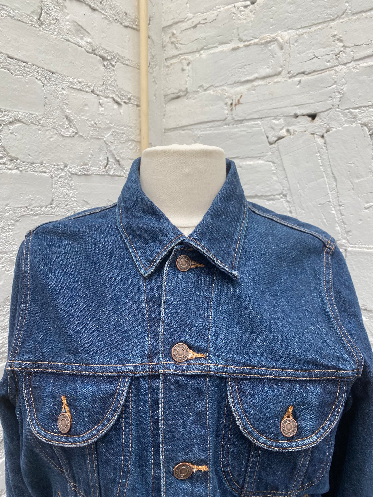 Celine Dark Union Wash Studded Triomphe Denim Jacket L