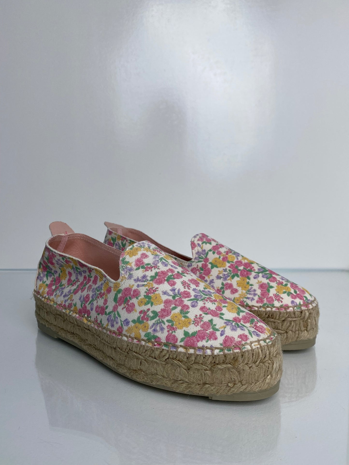 LoveShackFancy Floral Print Espadrilles, 40