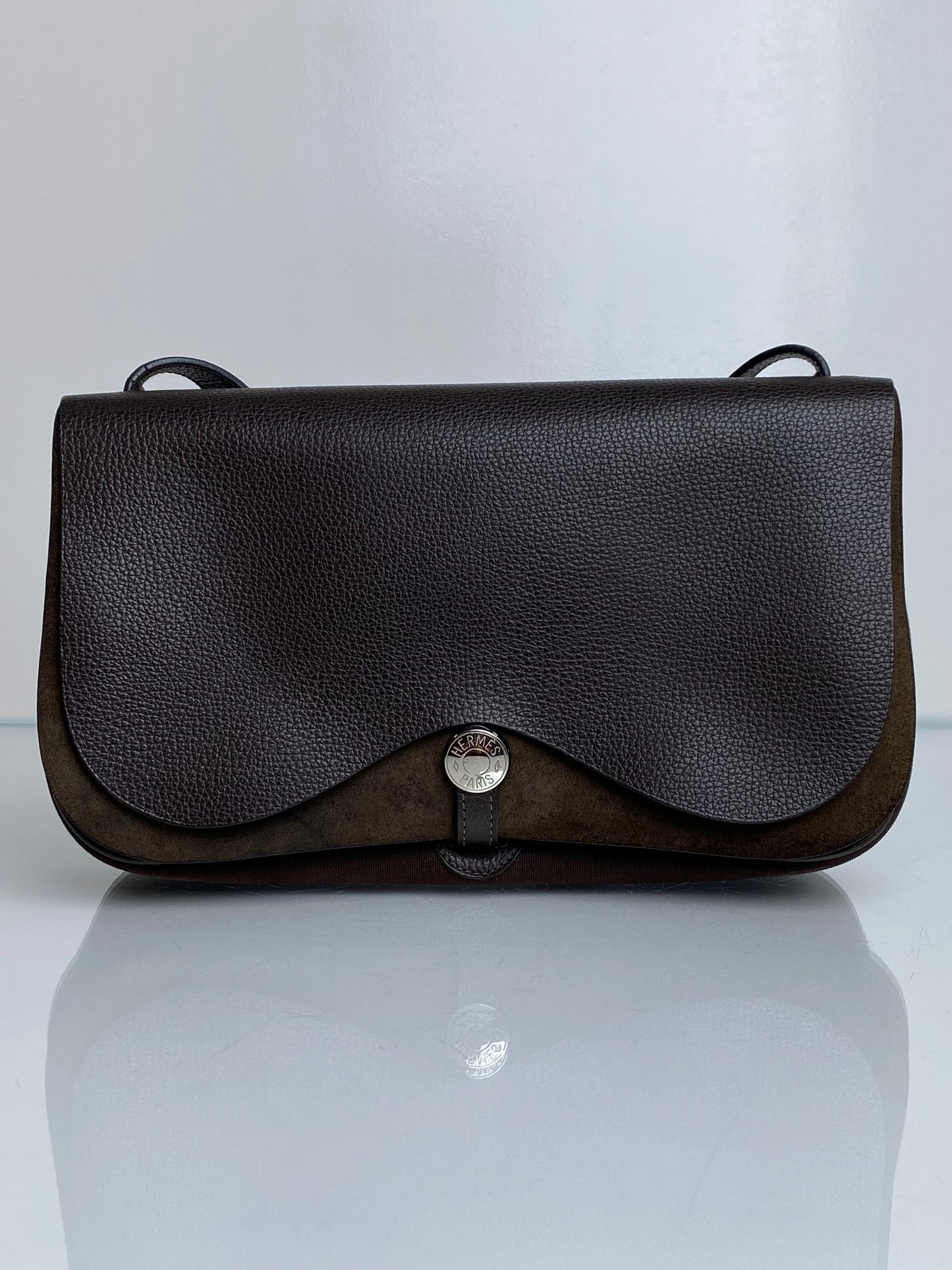 Hermes Sac Colorado MM Brown Vache Liegee Leather Bag PHW