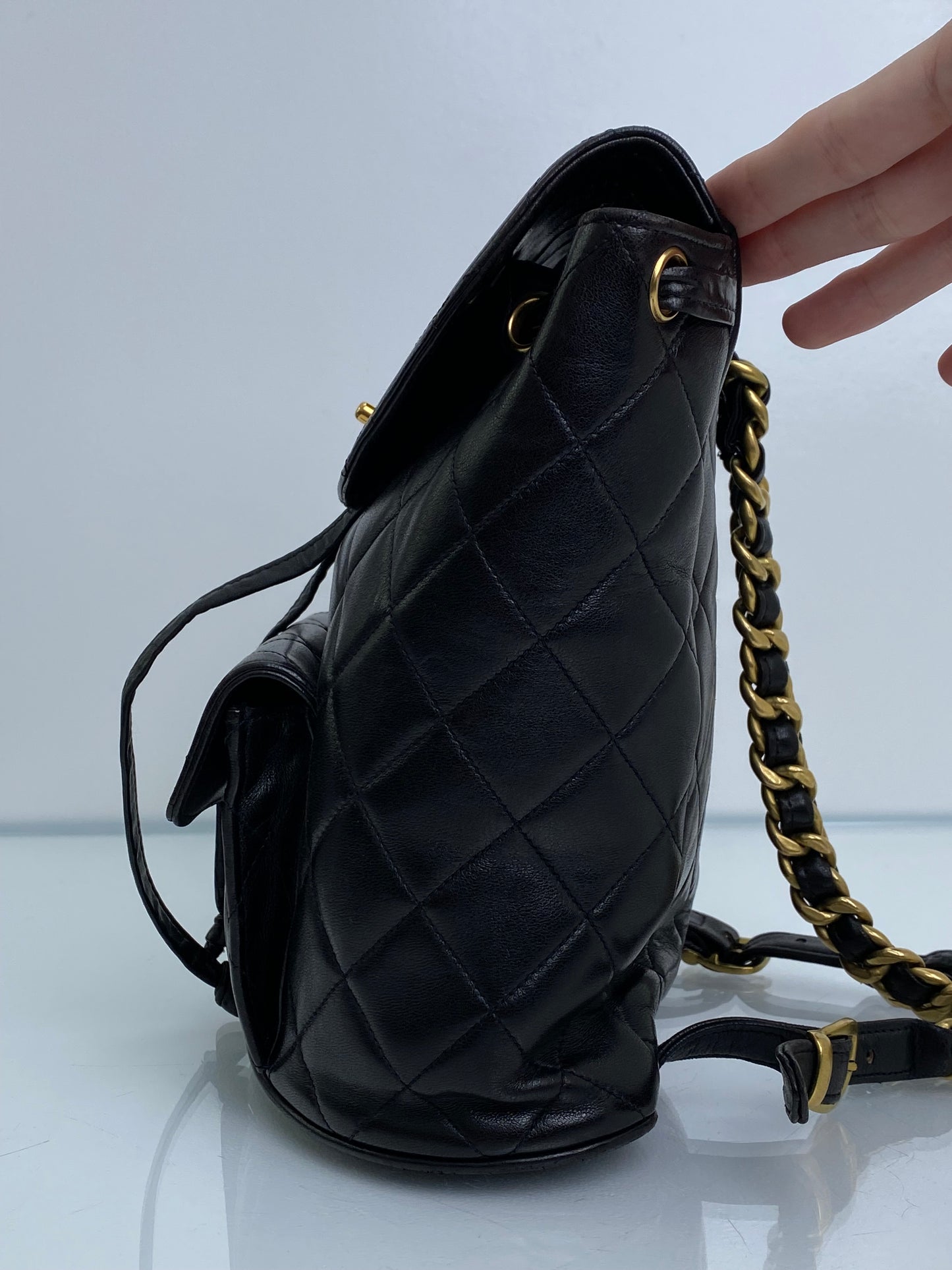 Chanel Vintage Black Duma Lambskin Backpack #29