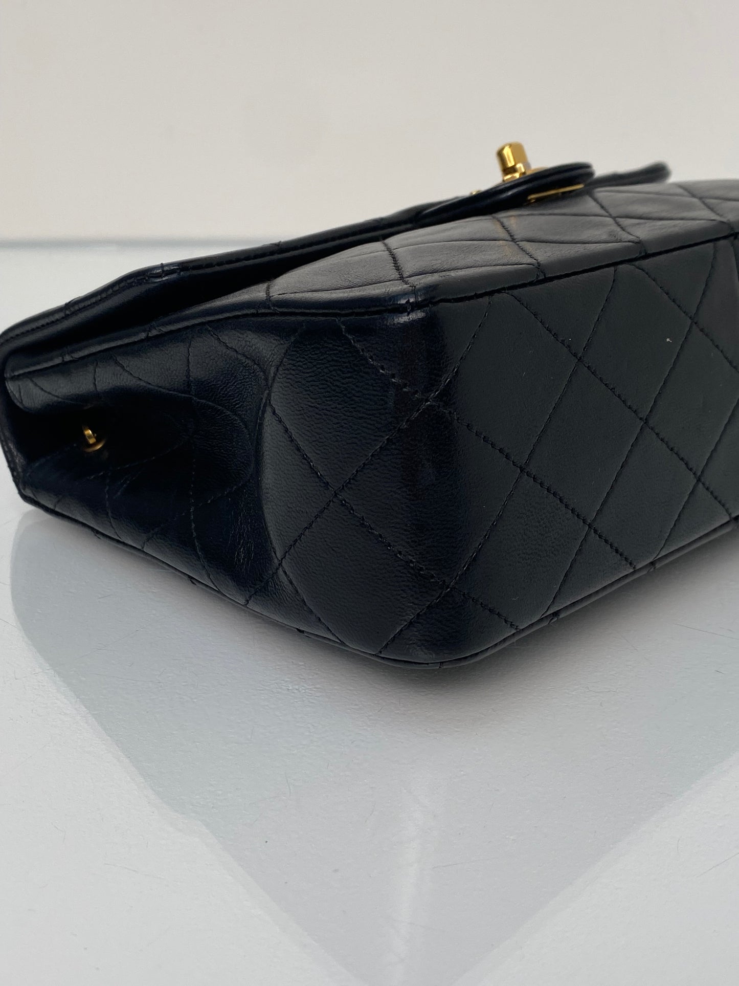 Chanel Vintage Classic Black Mini Flap Bag GHW