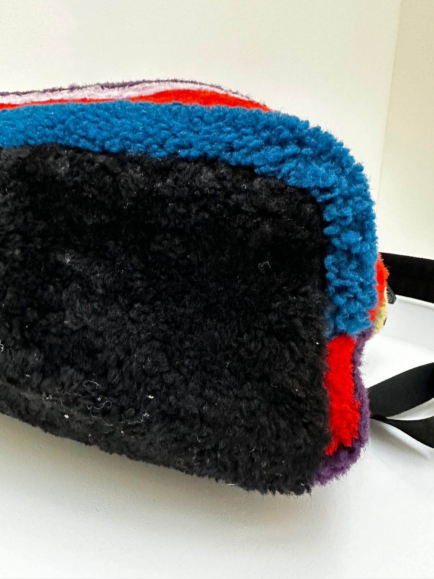 Fendi Shearling Multicolor Monster Backpack