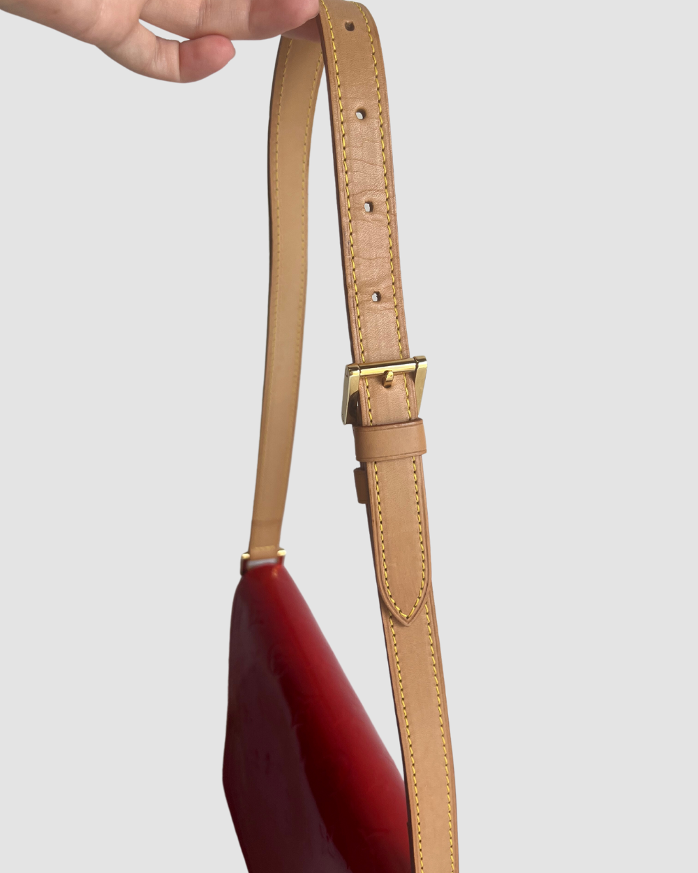 Louis Vuitton Red Thompson Vernis Bag