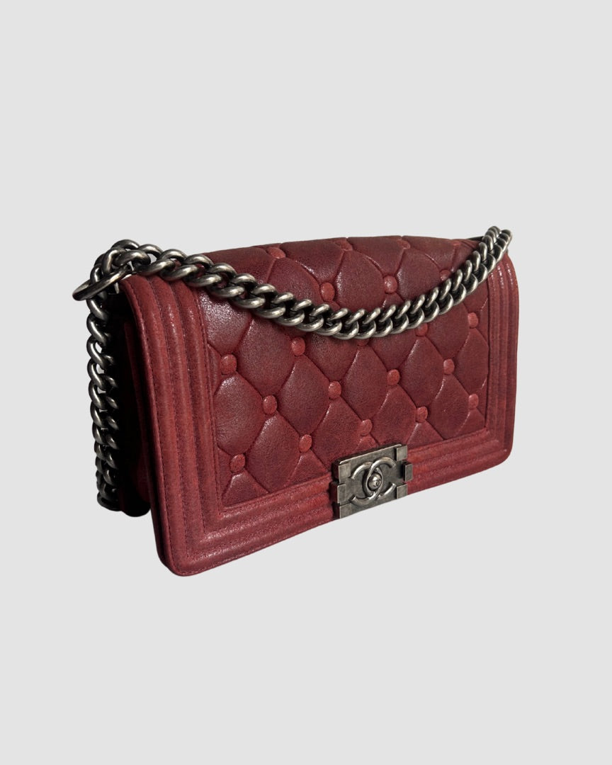 Chanel Burgundy Boy Bag RHW