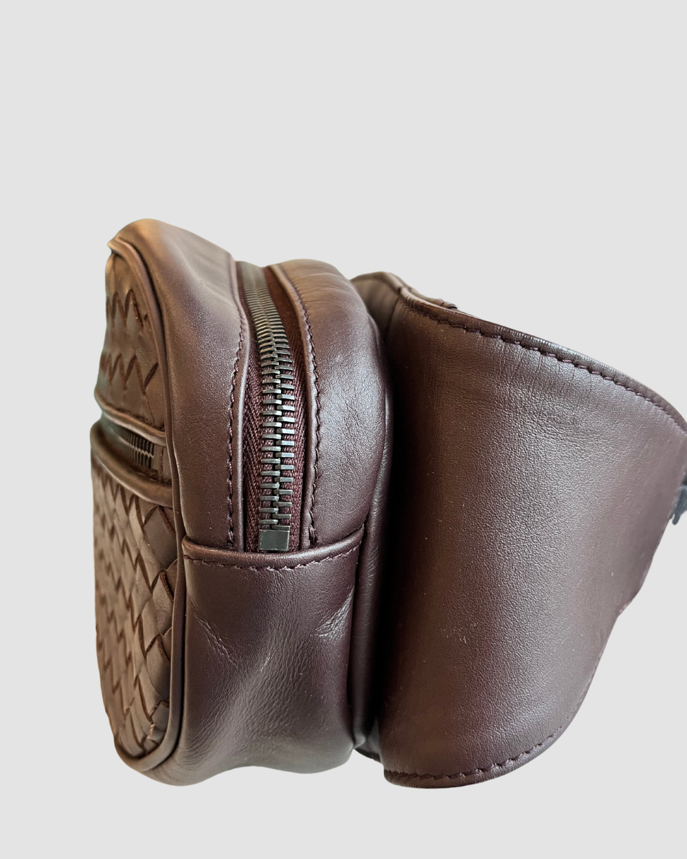 Bottega Veneta Purplish Brown Bum Bag