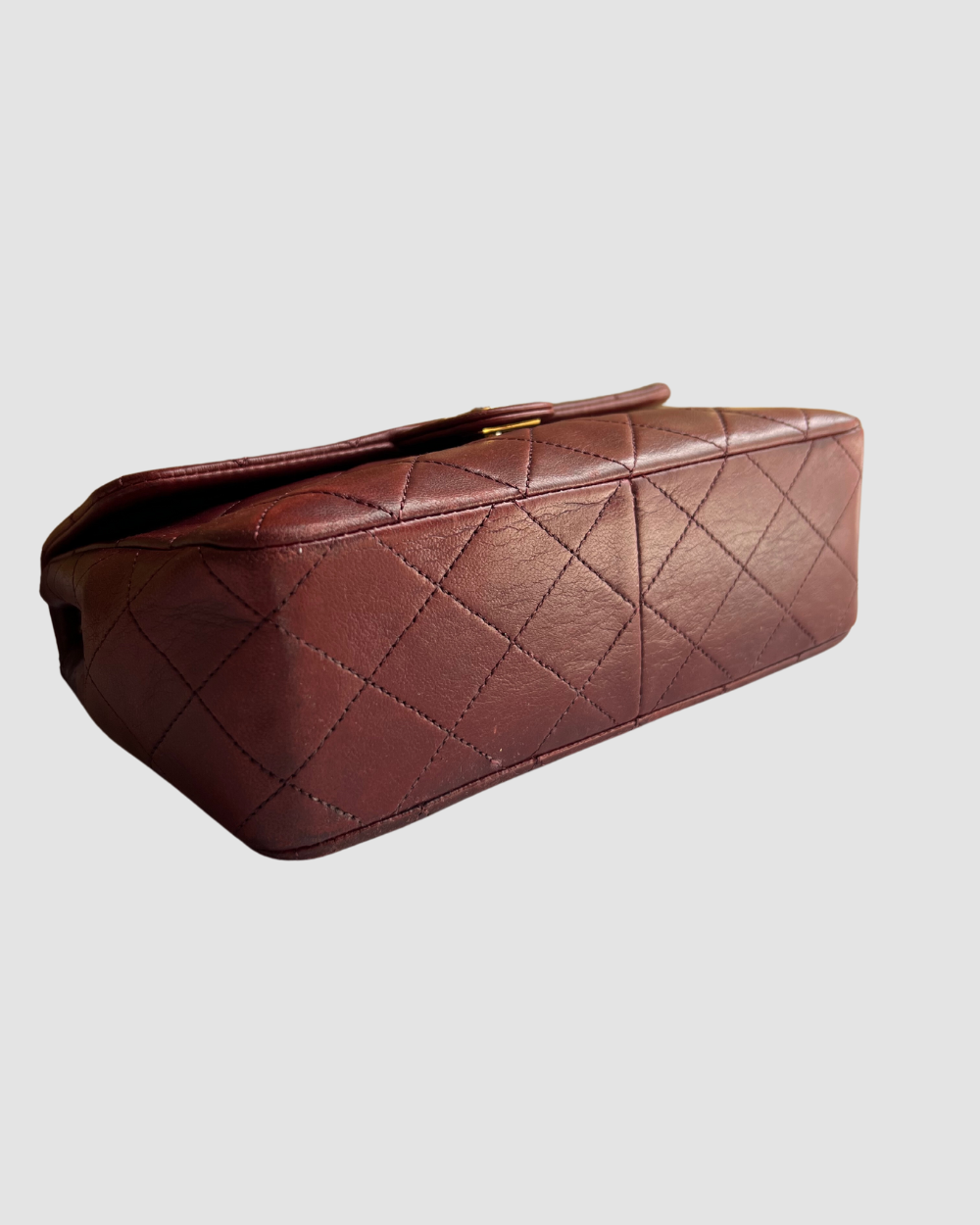 Chanel Vintage Square Burgundy 20cm Purse
