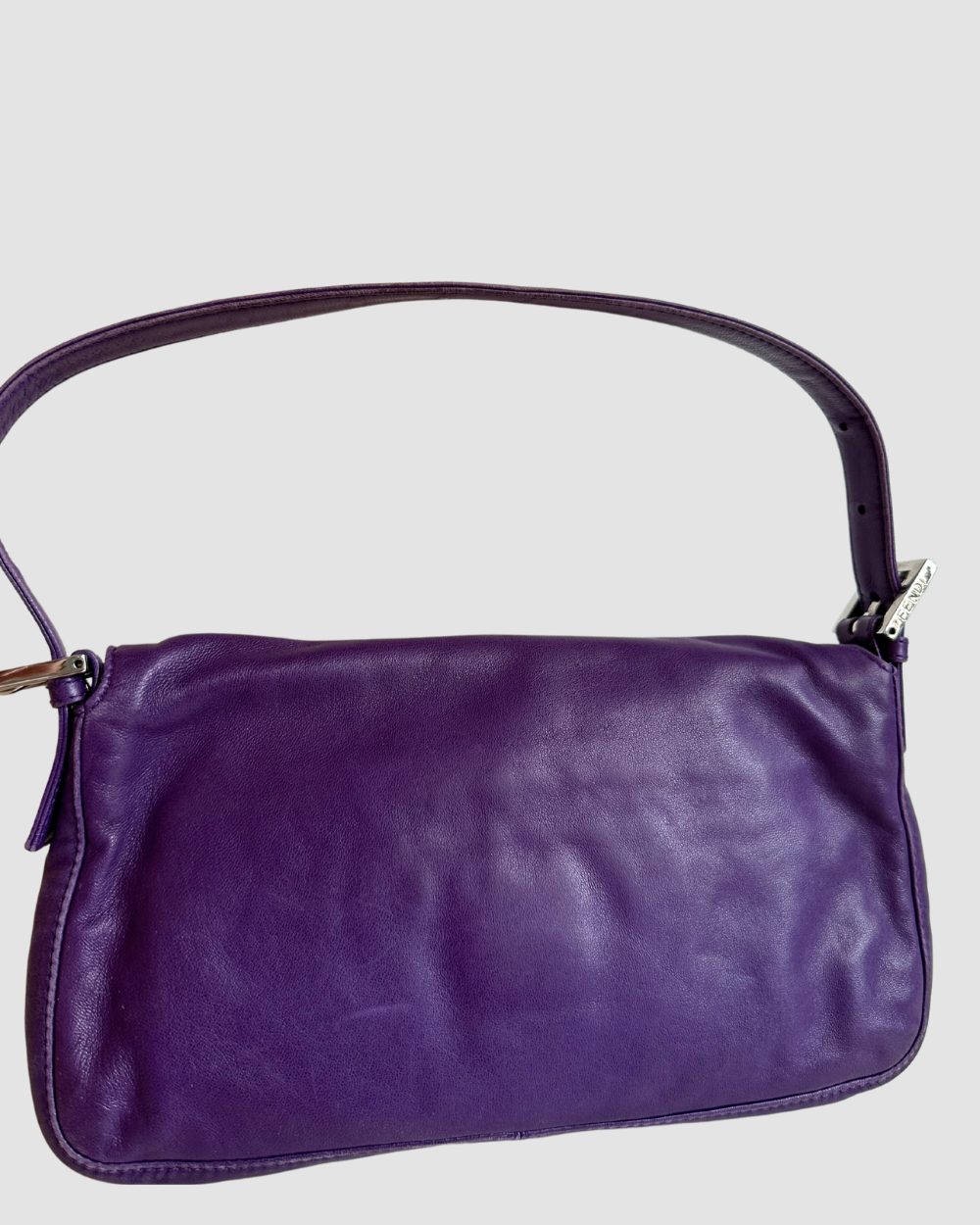 Fendi Purple Leather Baguette Bag