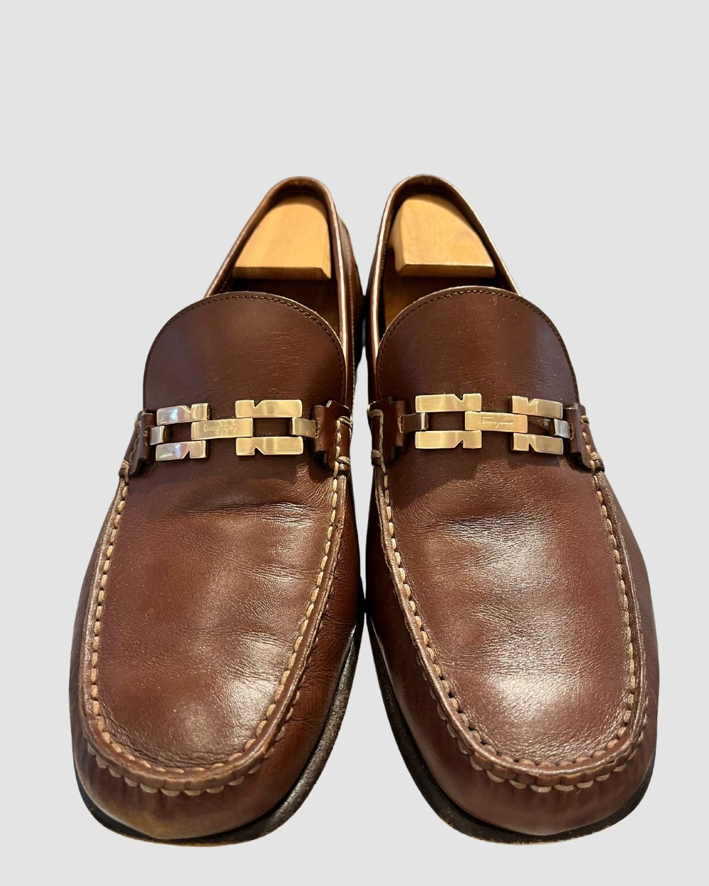 Ferragamo Brown Leather Loafers