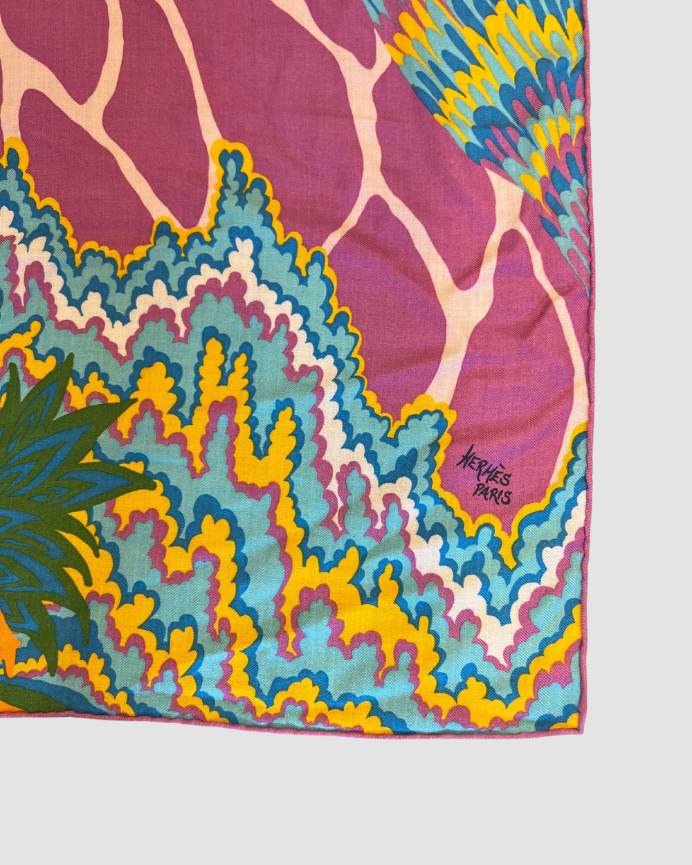 Hermes Giraffe Cashmere Scarf