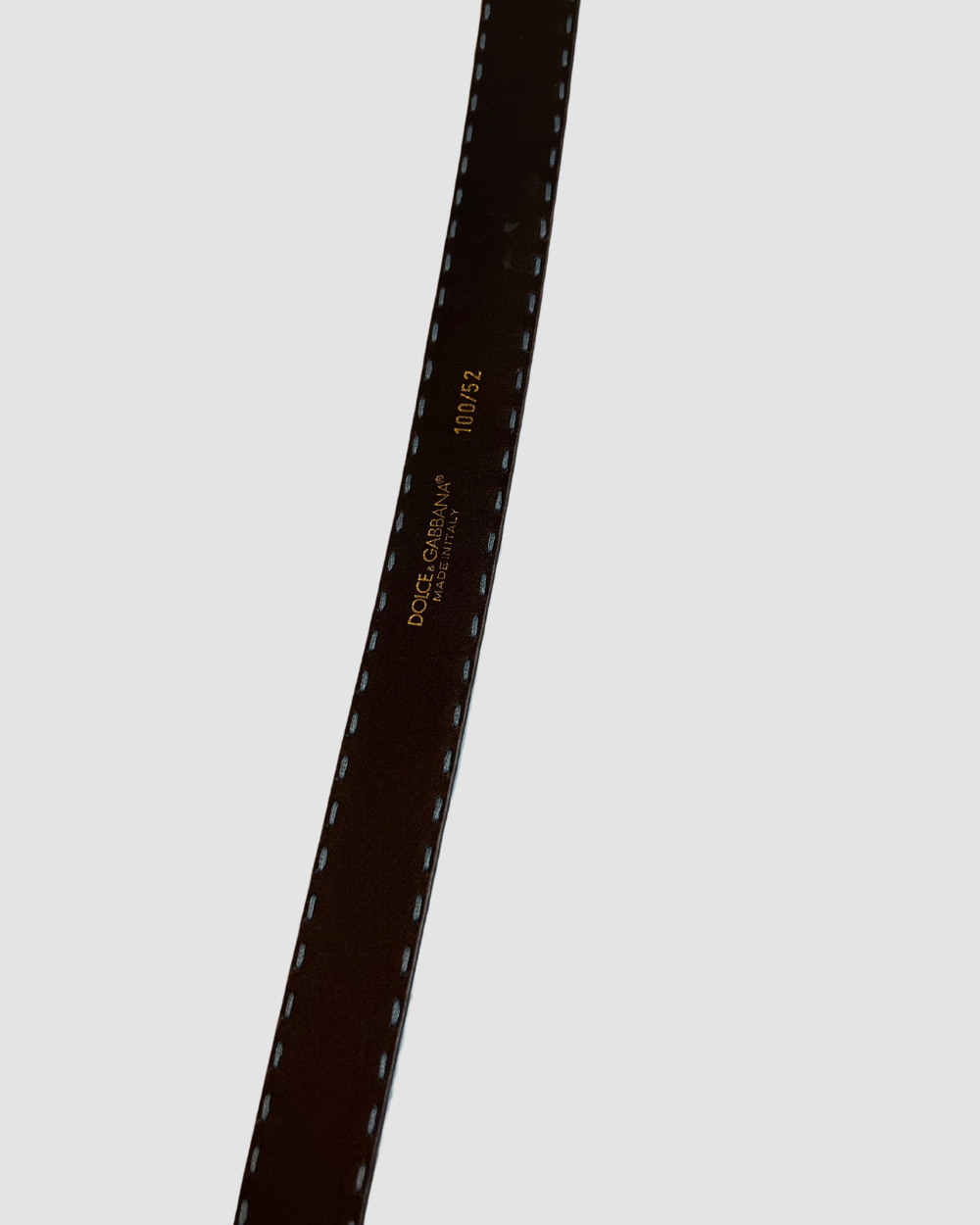 Dolce & Gabbana Brown Stitched Leather belt, 100