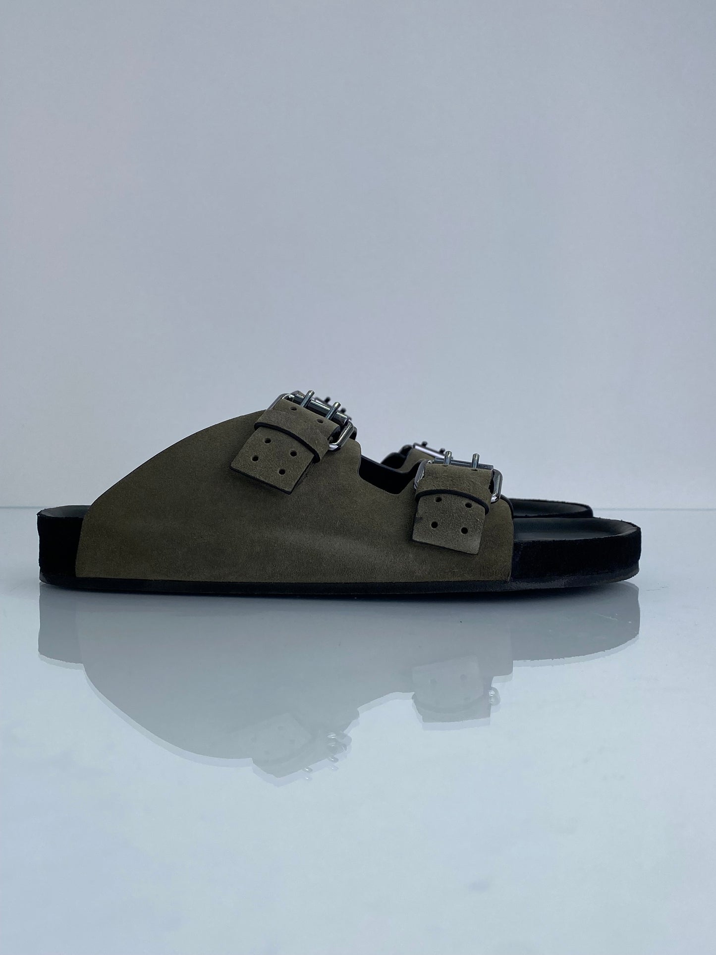 The Kooples Green Suede Sandals, 37