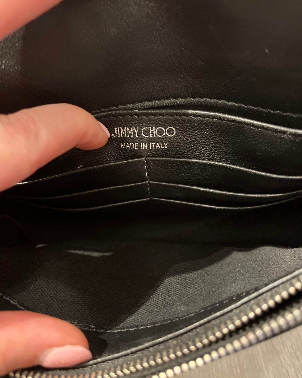 Jimmy Choo Palace JC Glitter Bag Silver Black