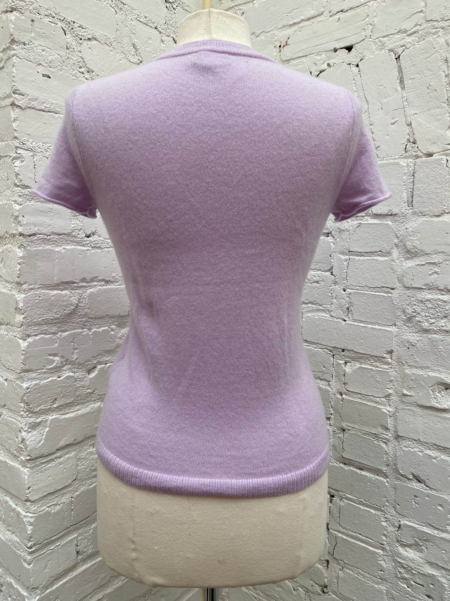 J. Crew Cashmere Light Purple Short Sleeve Sweater, S