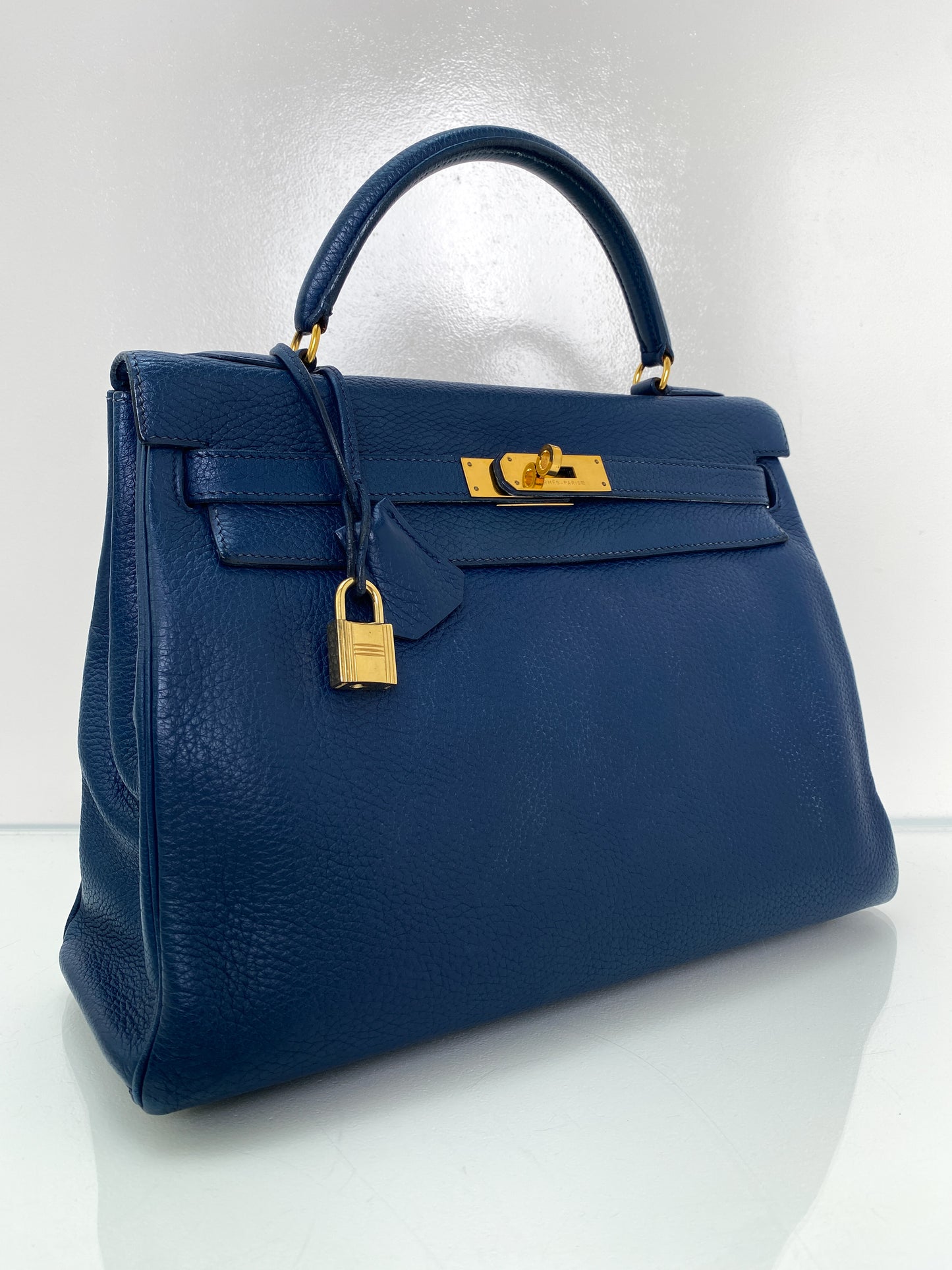 Hermes Birkin 32 Bleu Midnight Togo #Y Circle