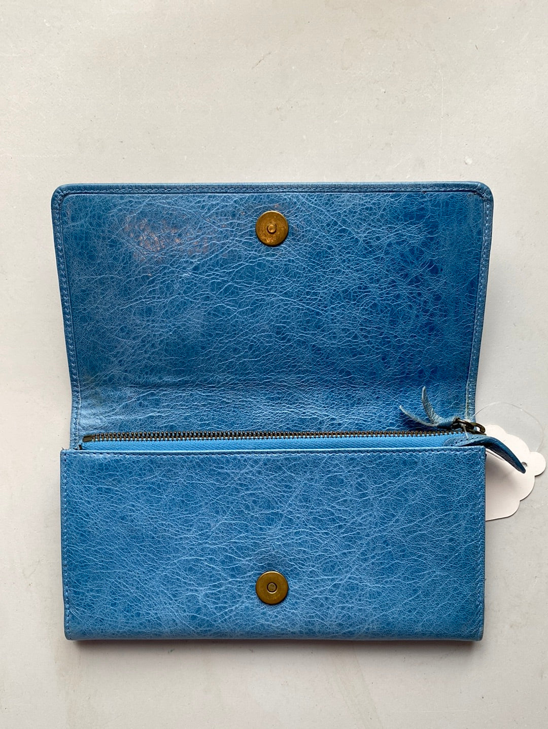 Balenciaga Blue Moto Wallet