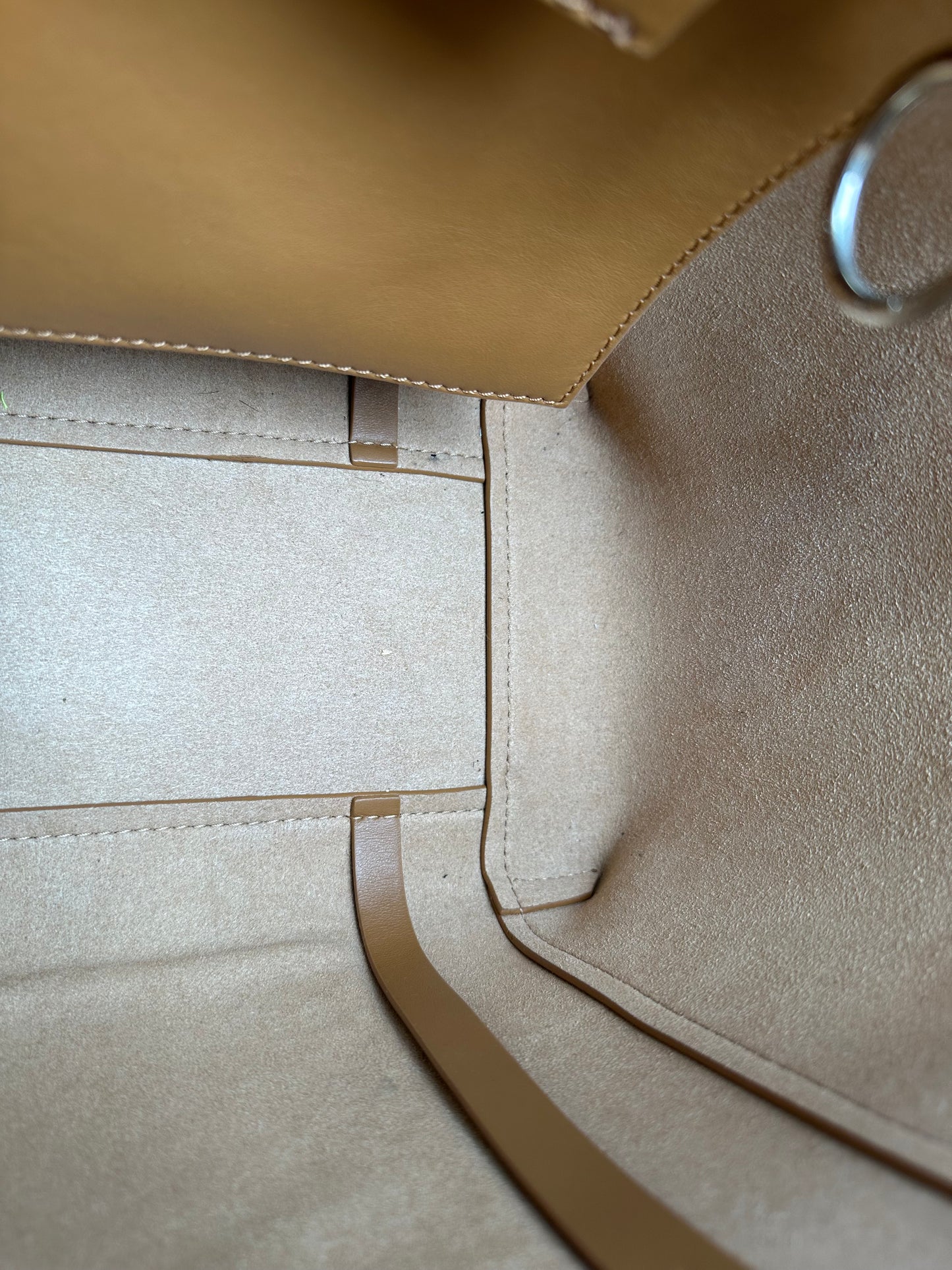 Off-White Tan Leather Tote
