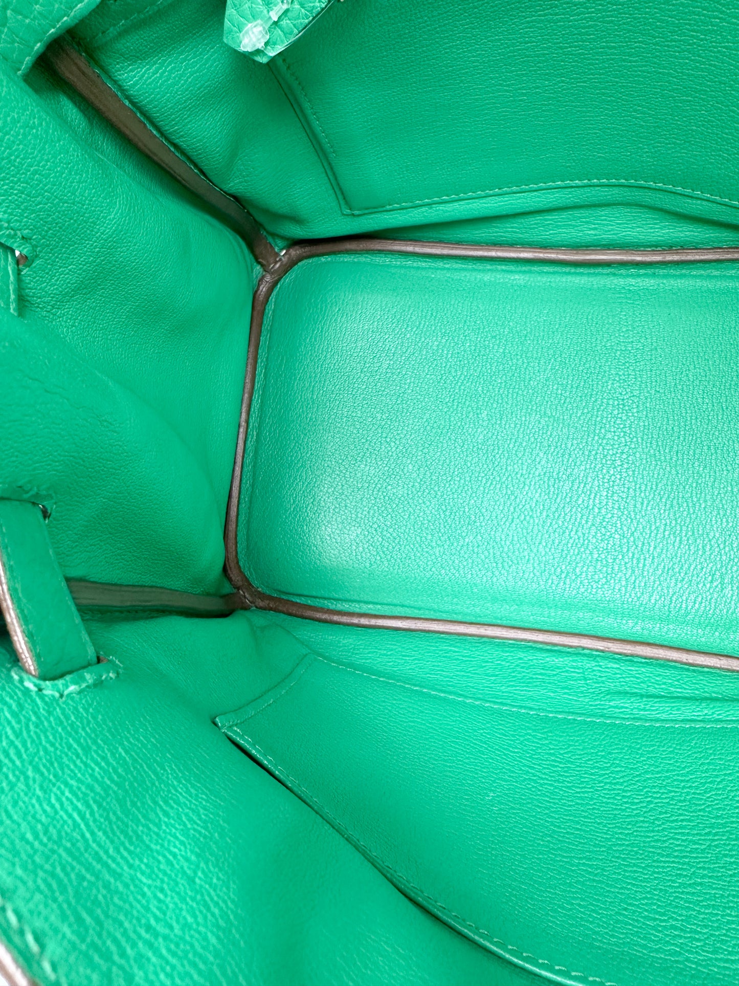 Hermes Birkin 30 Menthe Clemence GHW #P