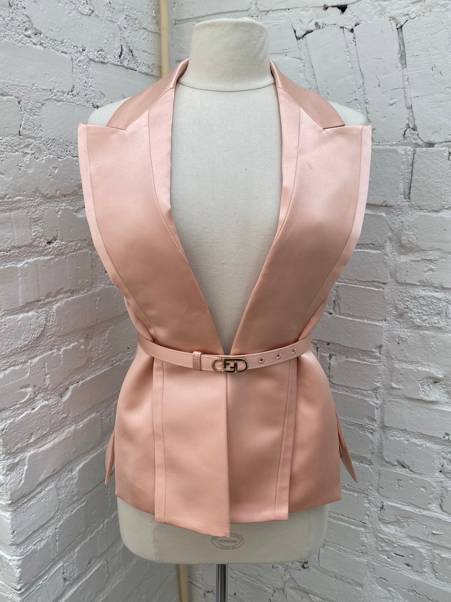 Fendi Pink Silk Vest Top, 2