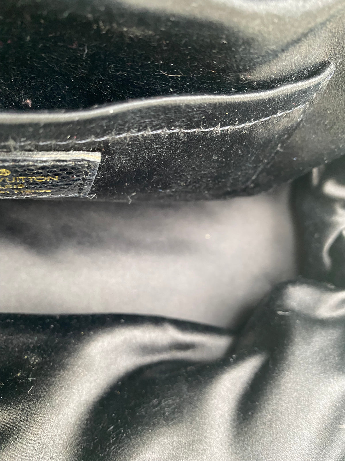 Louis Vuitton Vintage Black Denim, Fur, & Exotic Demi - Lune Bag TTHW