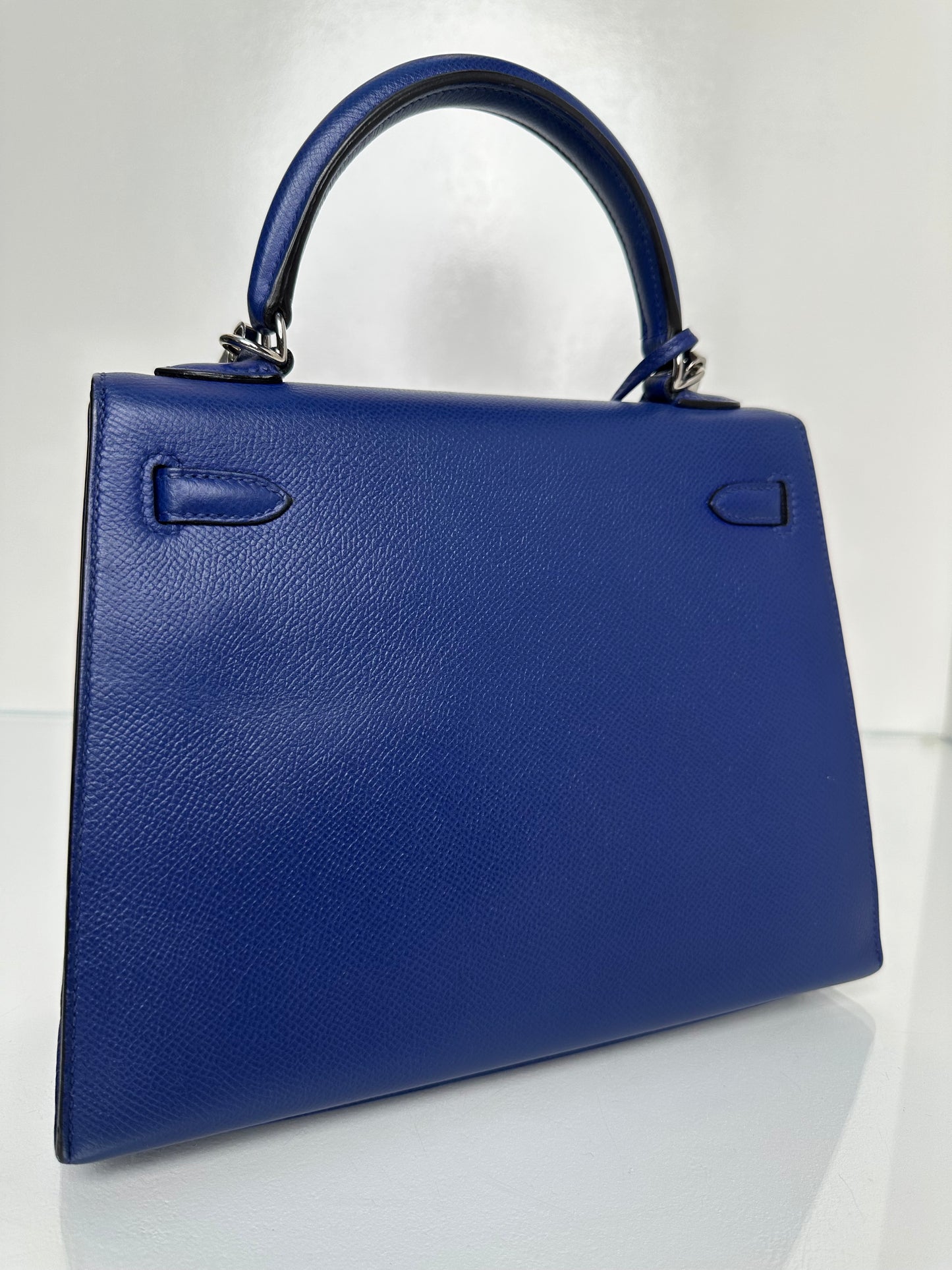 Hermes Kelly 25 Bleu Royal Epsom PHW #R