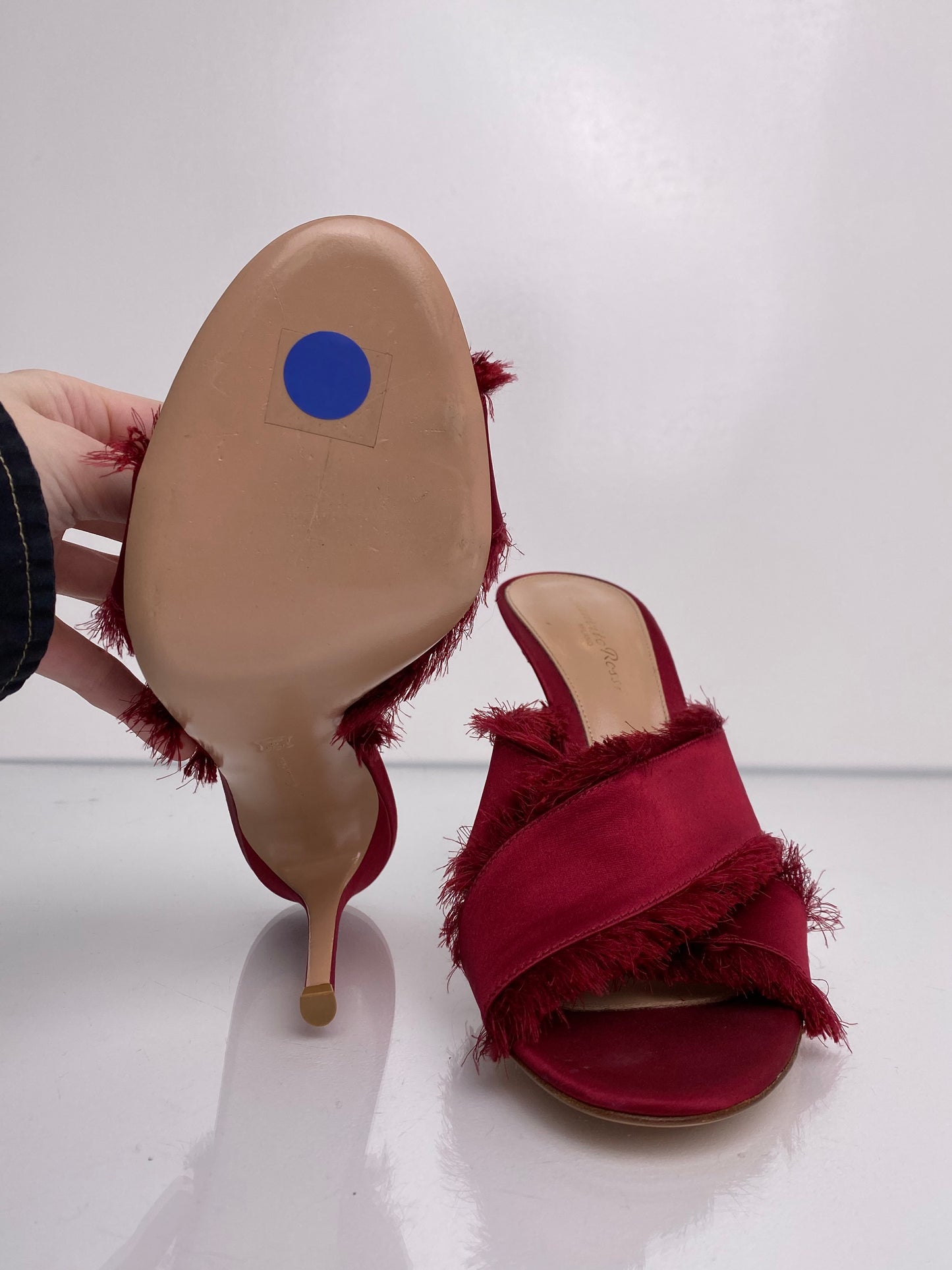 Gianvito Rossi Red Crossover Heels, 41