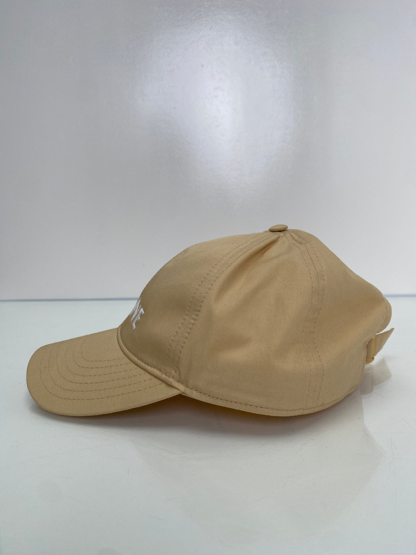 Celine Cream Baseball Hat, L
