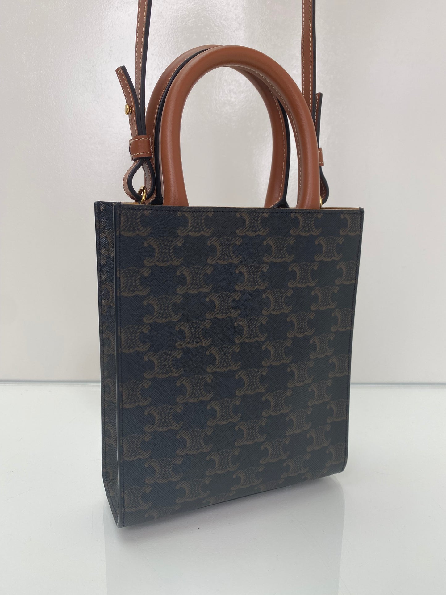 Celine Triomphe Vertical Mini Tote