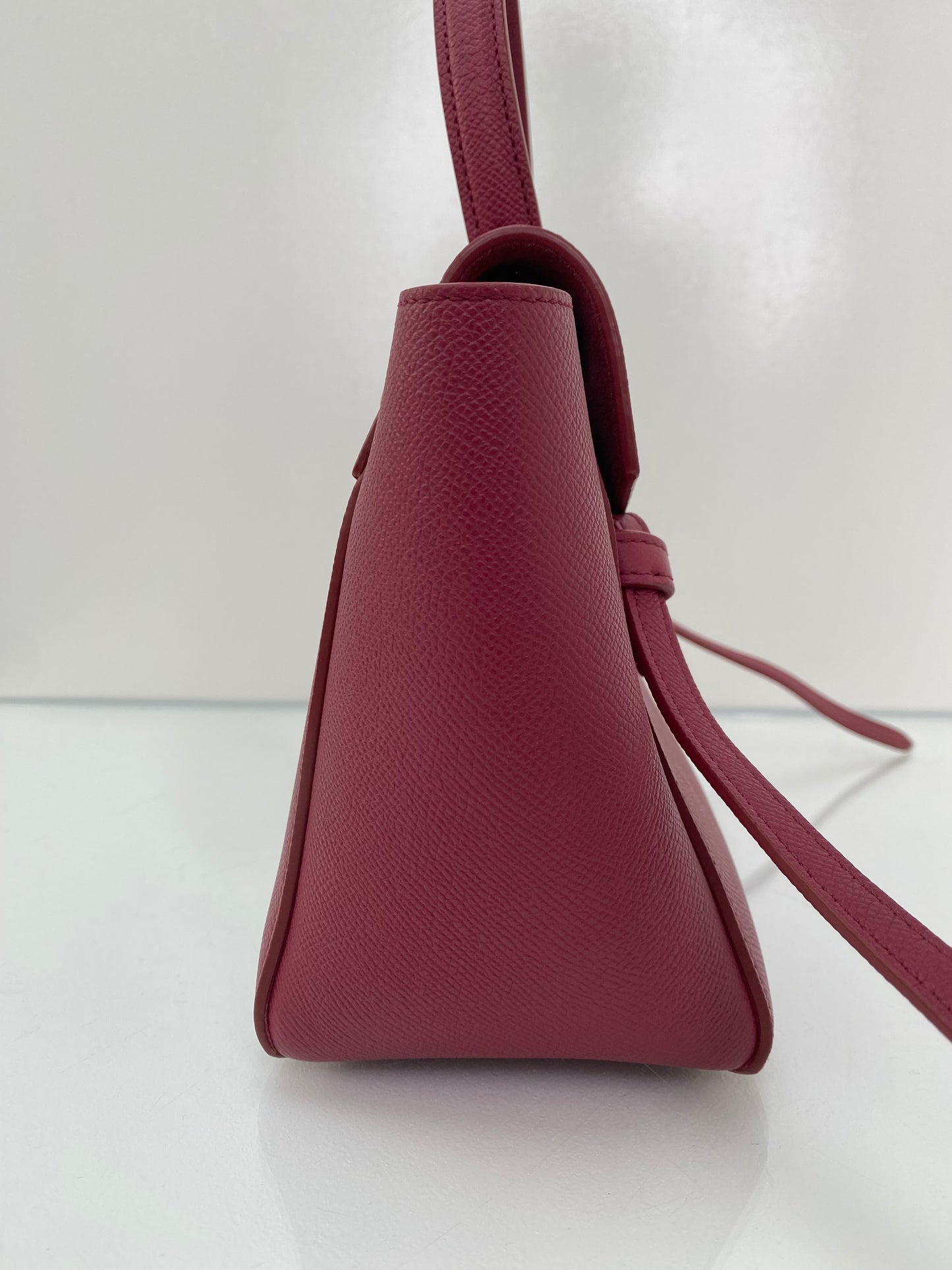 Celine Red Grained Calfskin Nano Crossbody Bag