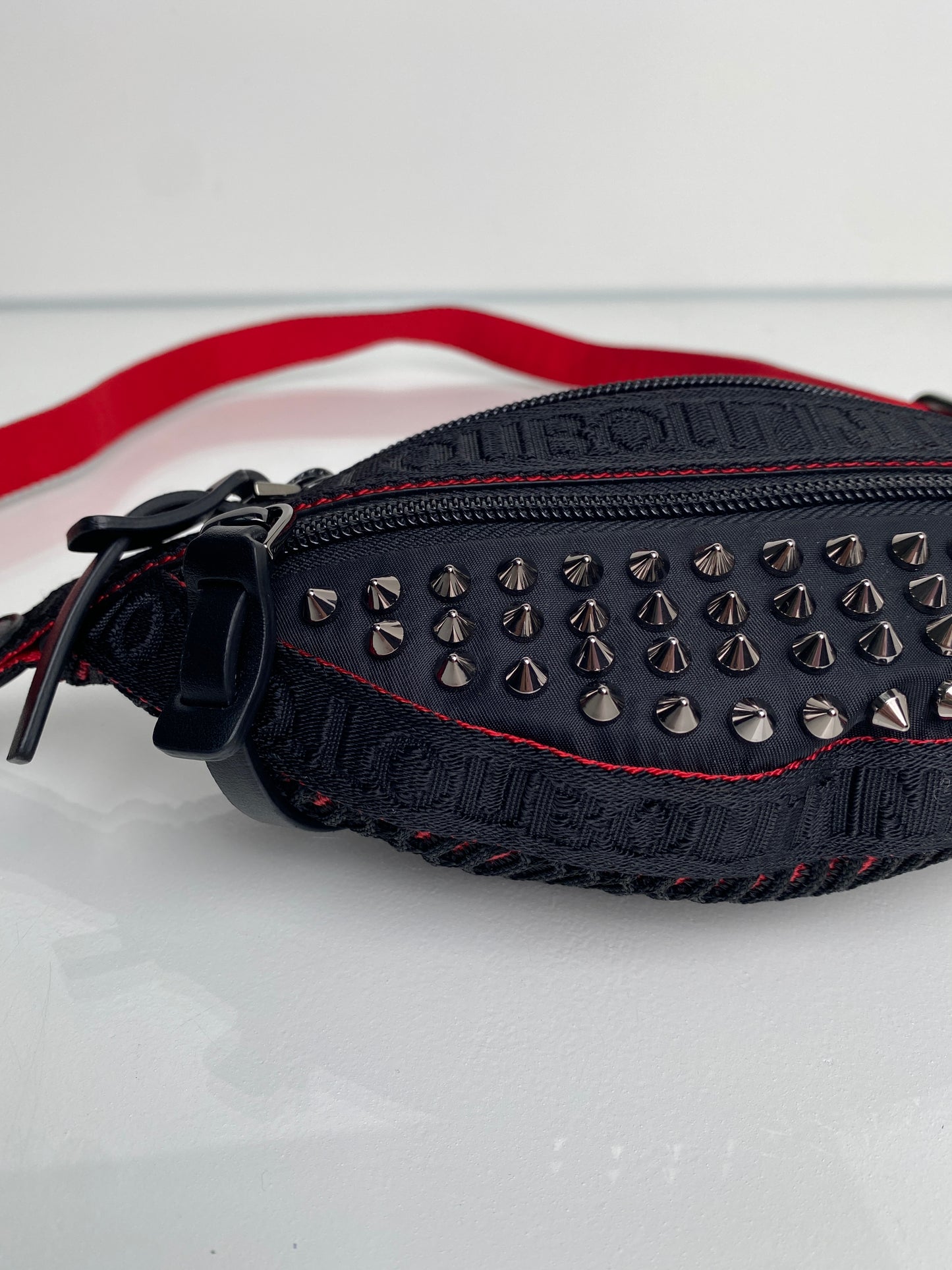 Christian Louboutin Black & Red Studded Bum Bag