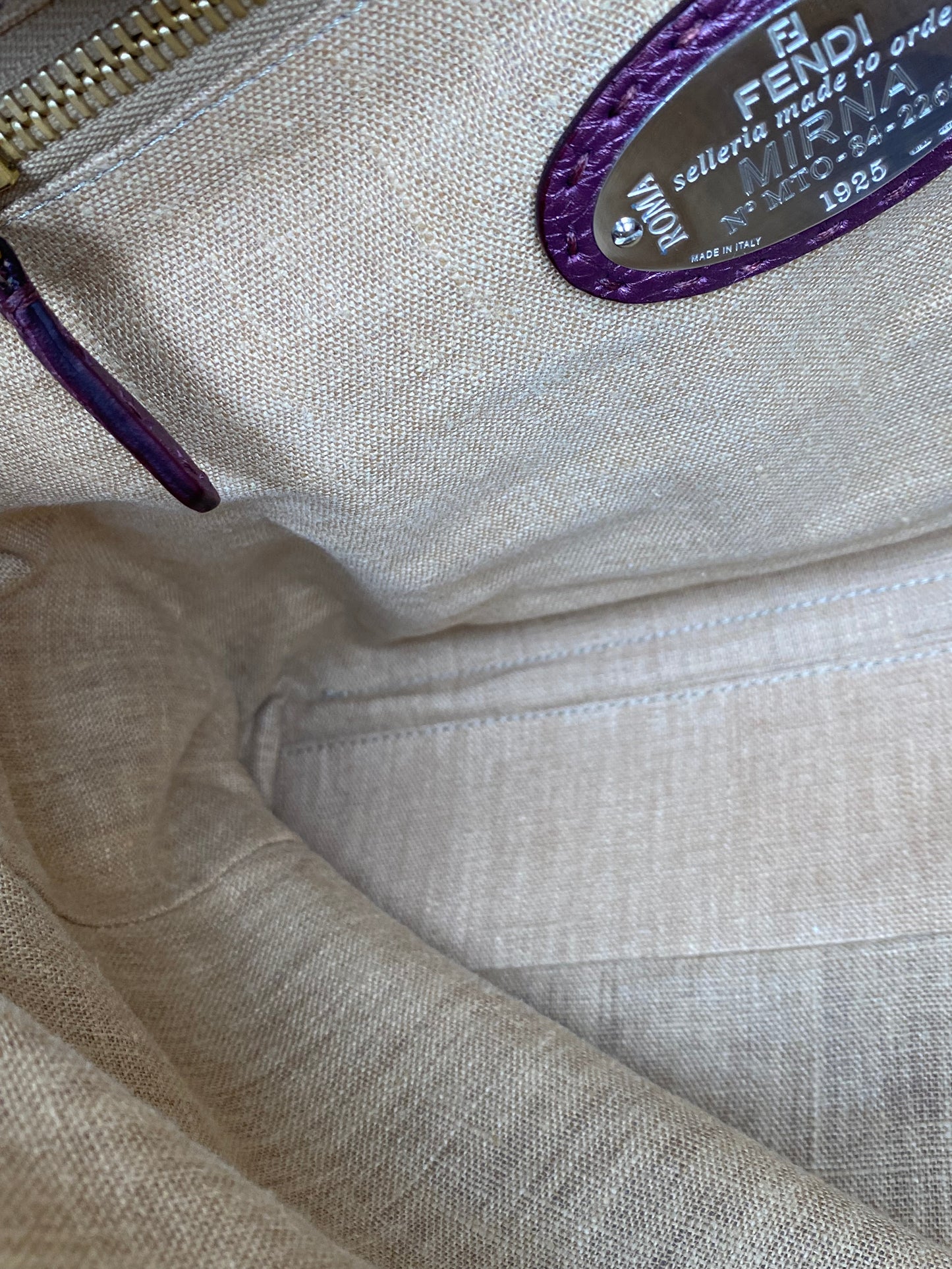 Fendi Purple XXL Peekaboo Bag GHW
