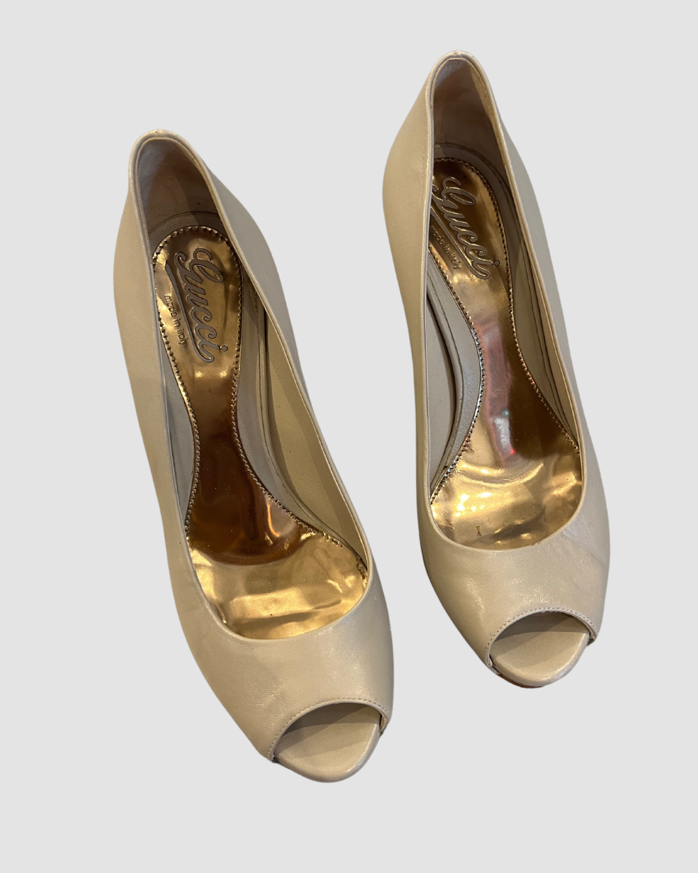 Gucci Cream Heels, 38