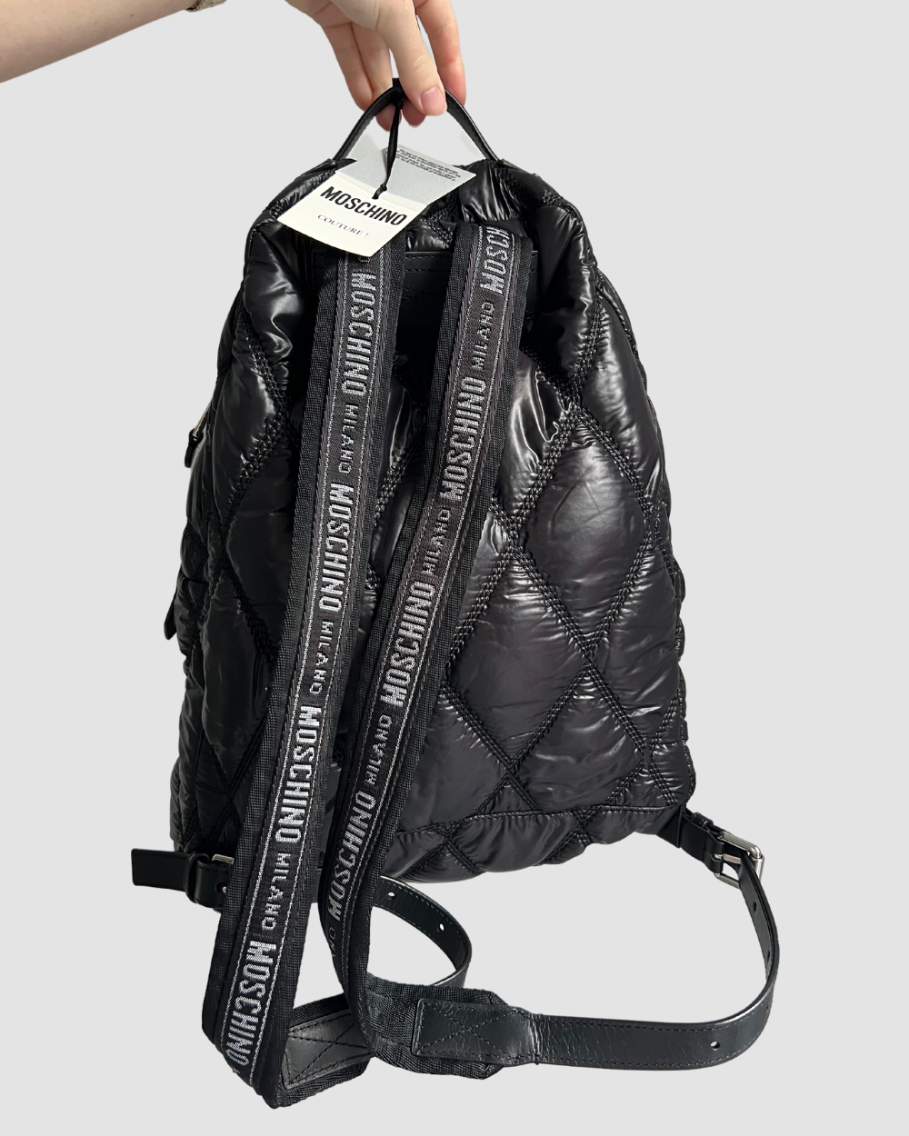 Moschino Quilted Backpack Black