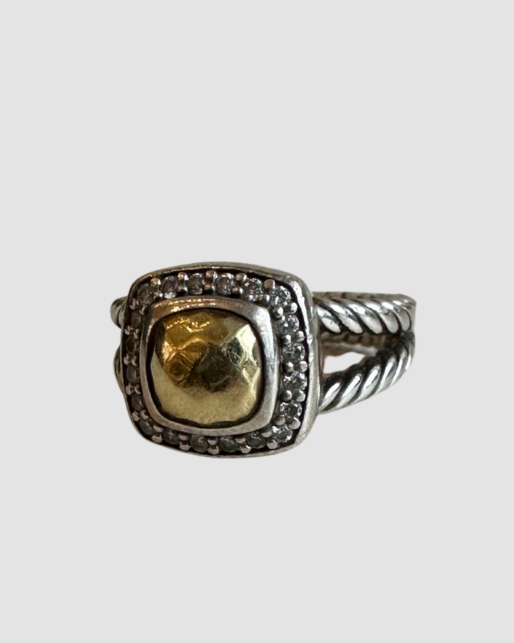 David Yurman Albion Gold & Pave Diamond Ring